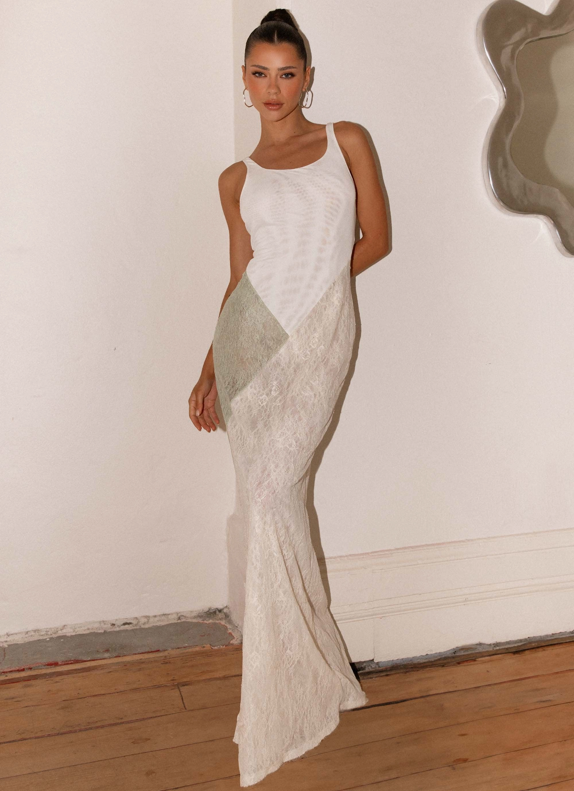 Flattering Layers Side-Slit Twilight Dreams Maxi Dress - Ivory