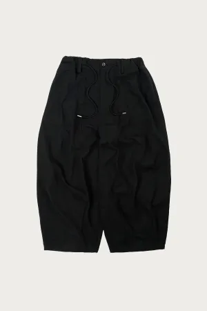 Twill Balloon Pants - Black