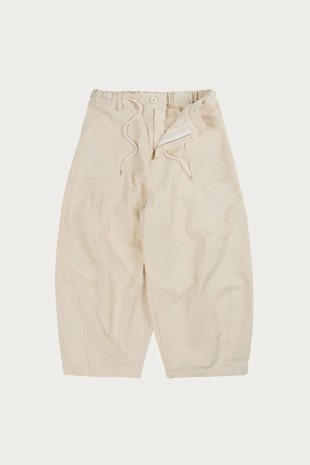Twill Balloon Pants - Ivory