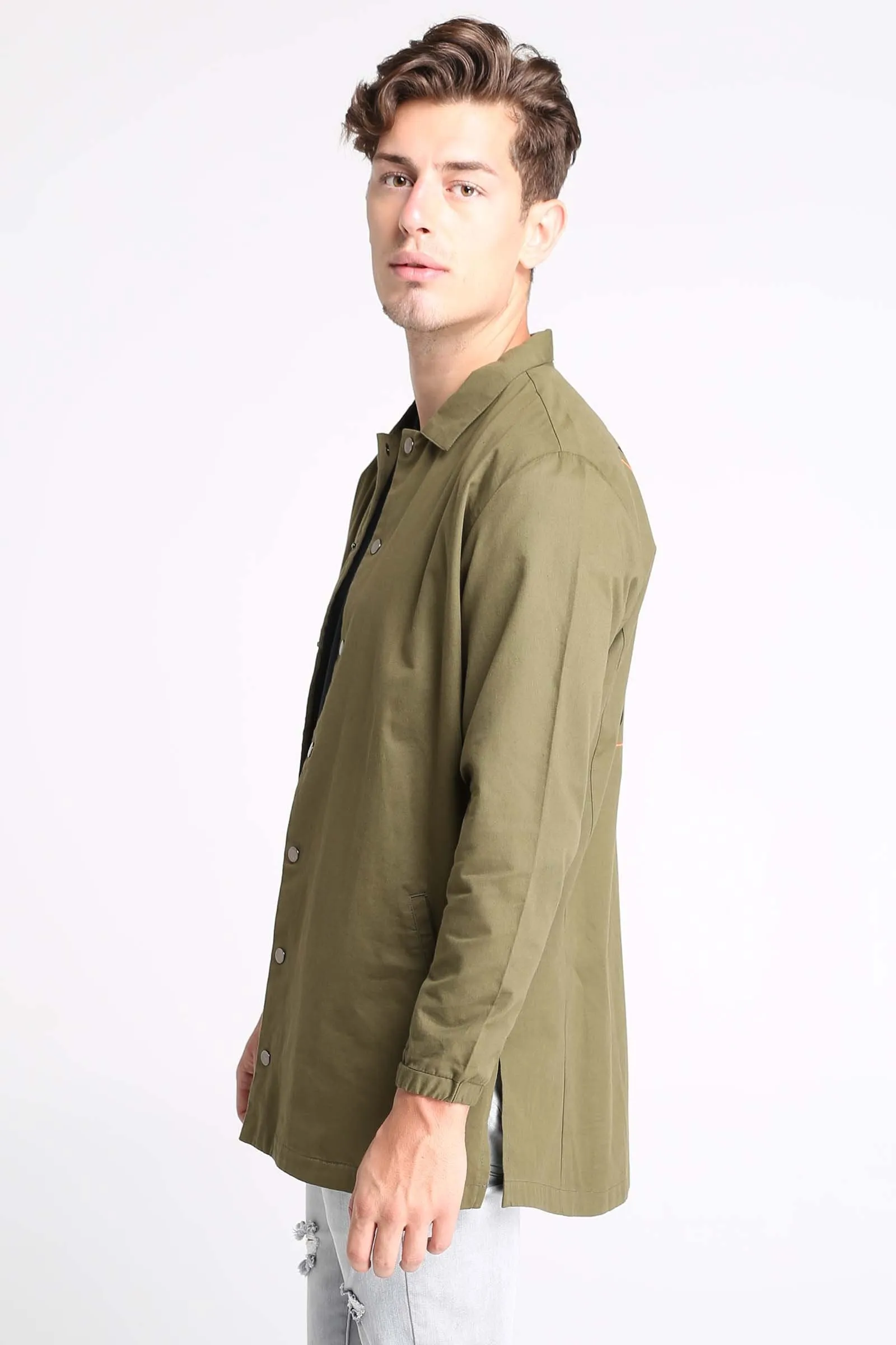 Twill Parka With Back Print