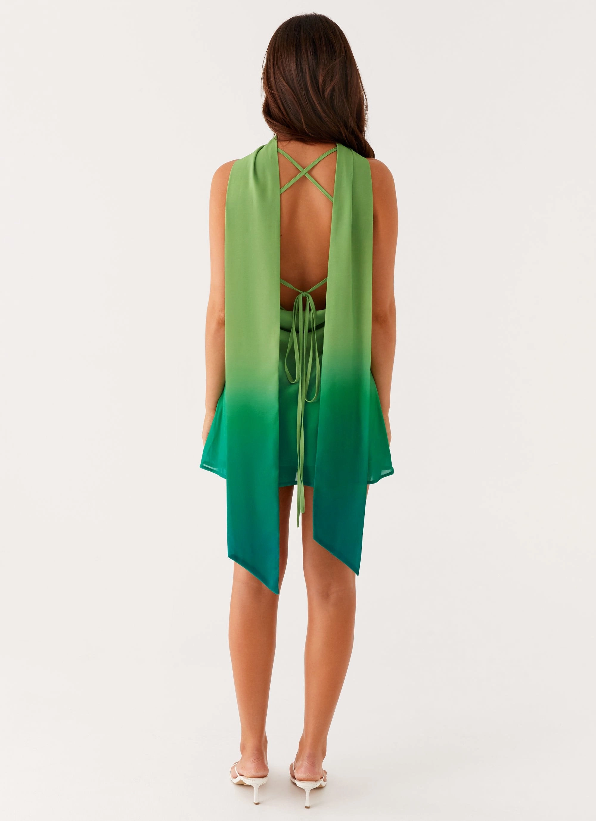 Playful design piece Parma Mini Dress - Green Ombre