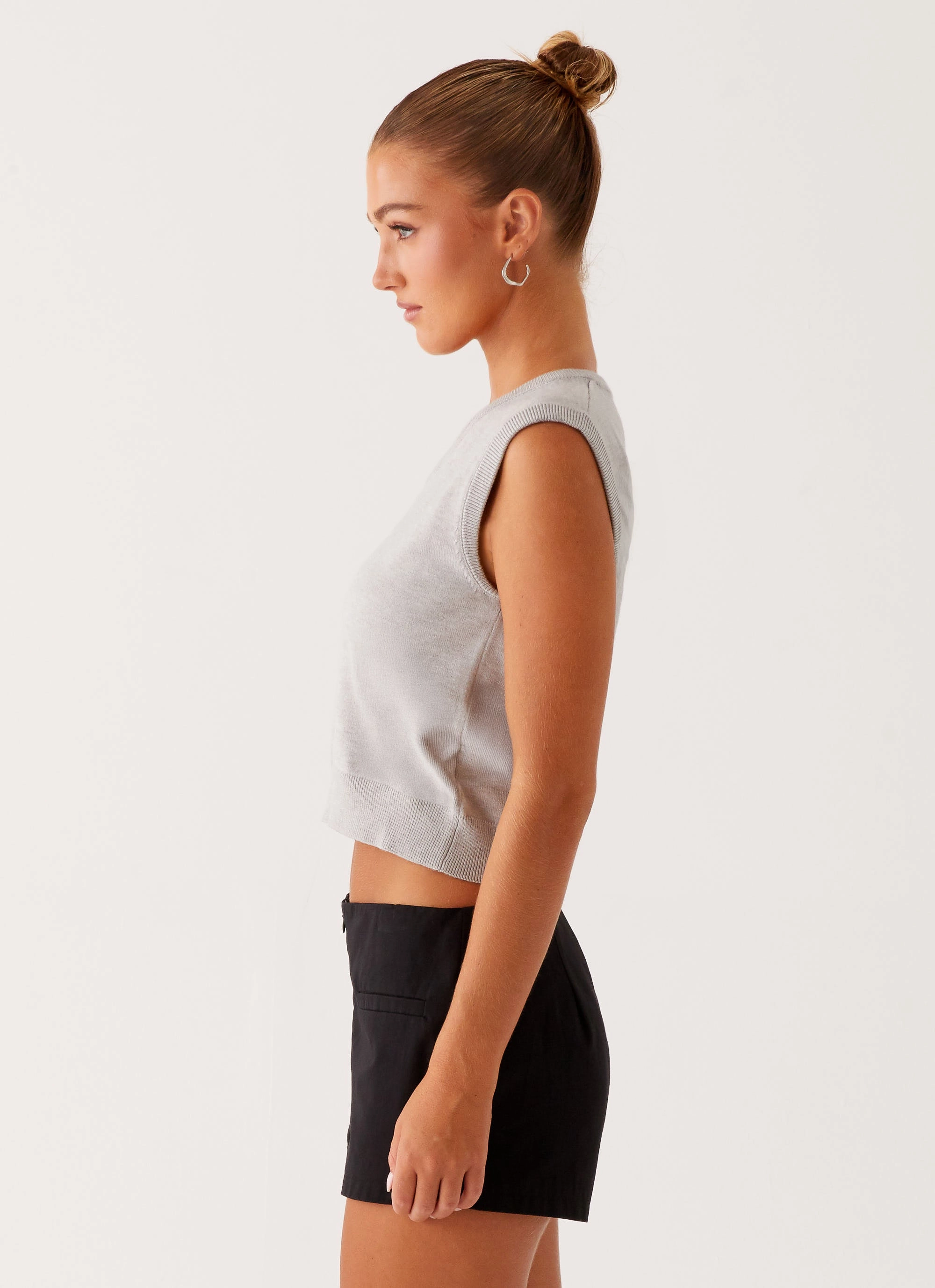 Tyne Knit Vest - Grey Textured Weave AntiStatic Weave