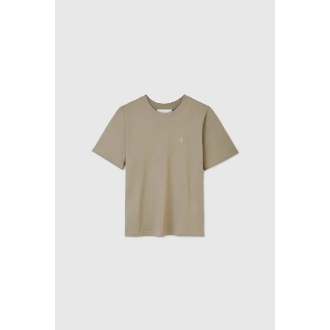 DAL THE LABEL Essential Organic Cotton T-Shirt, Olive Comfy Movement Fit Movement Flex