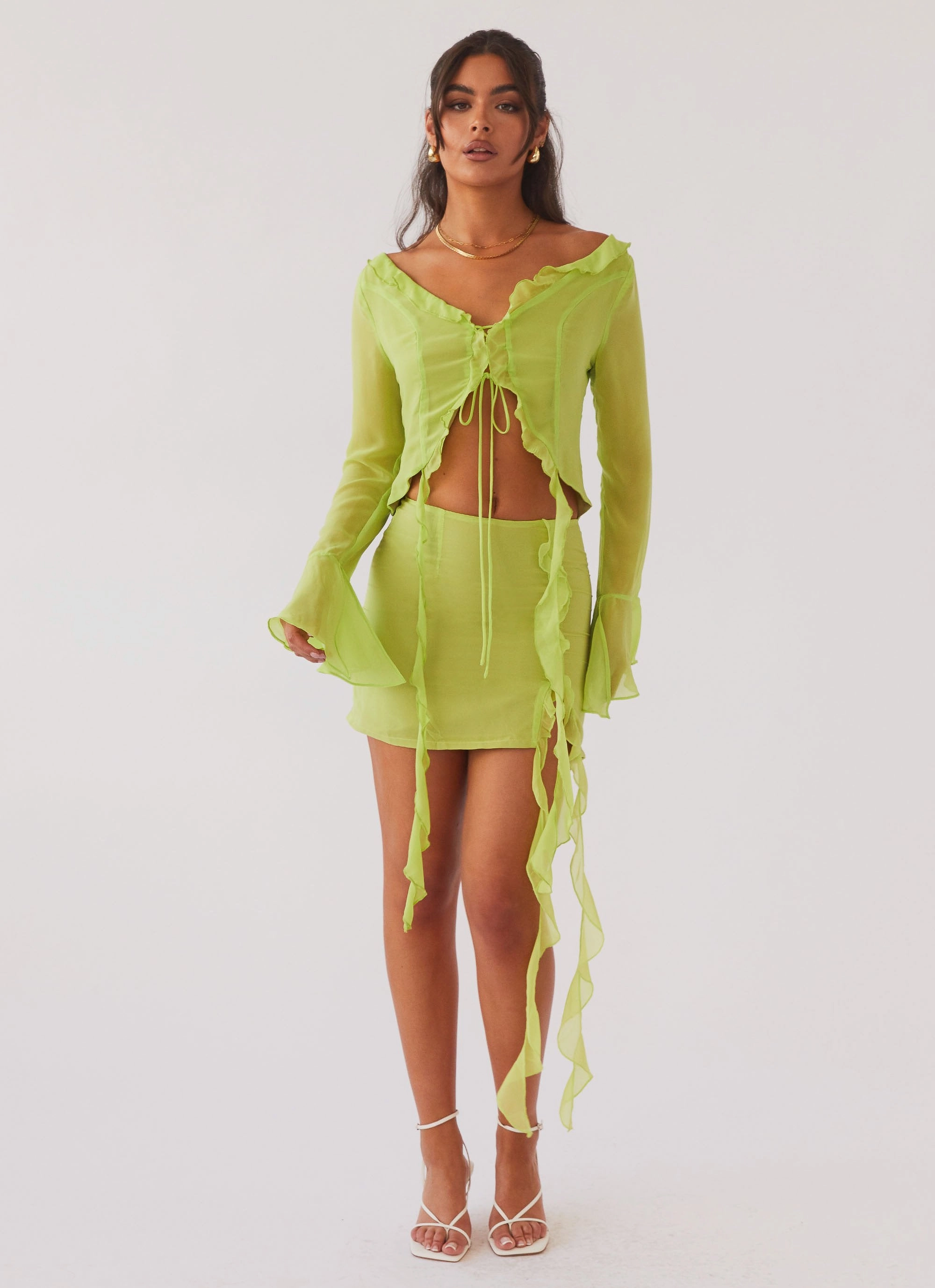 Crisp Weather Fit My Favourite Part Blouse - Fern