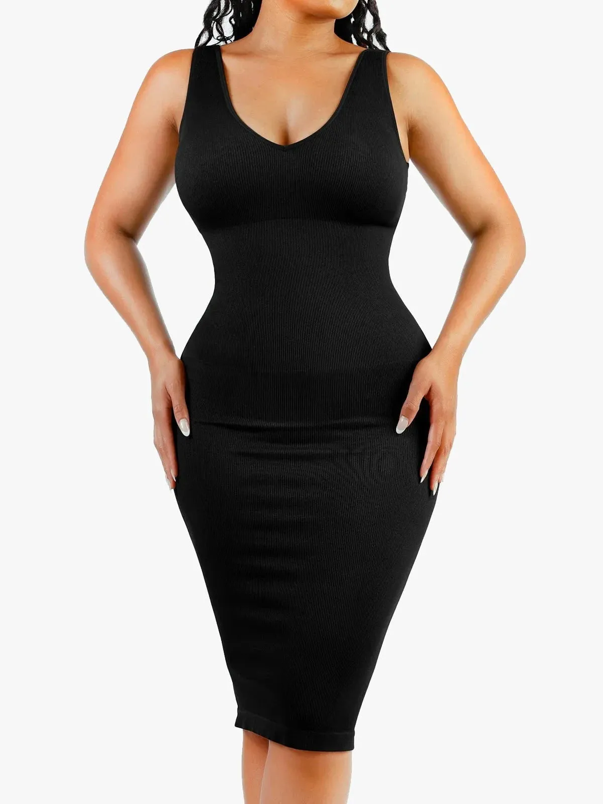 Shapewear Seamless Sleeveless Slimming Dress Set No Iron Fabric
