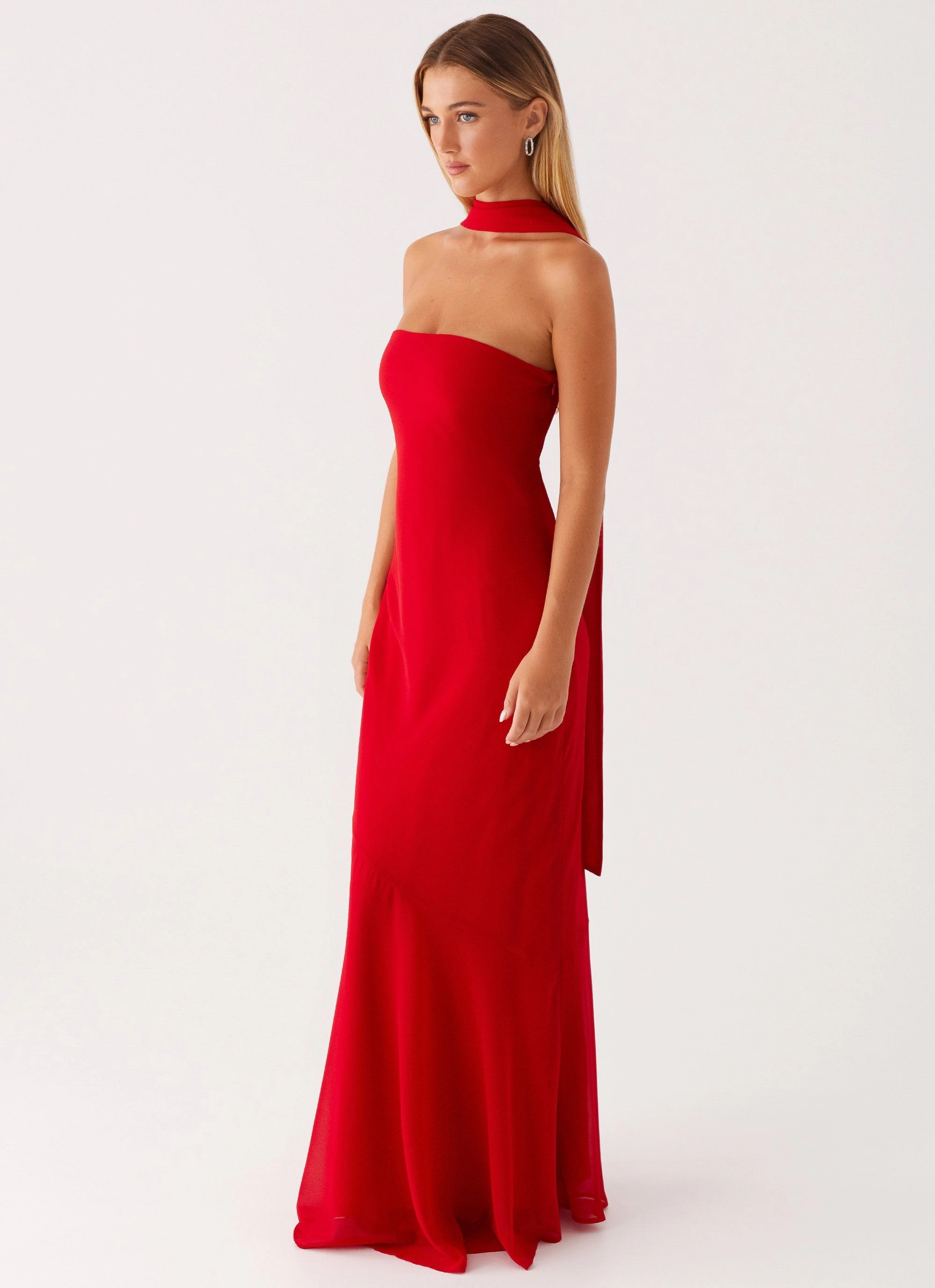 Fall Go Effortless Style Under The Pagoda Maxi Dress - Red