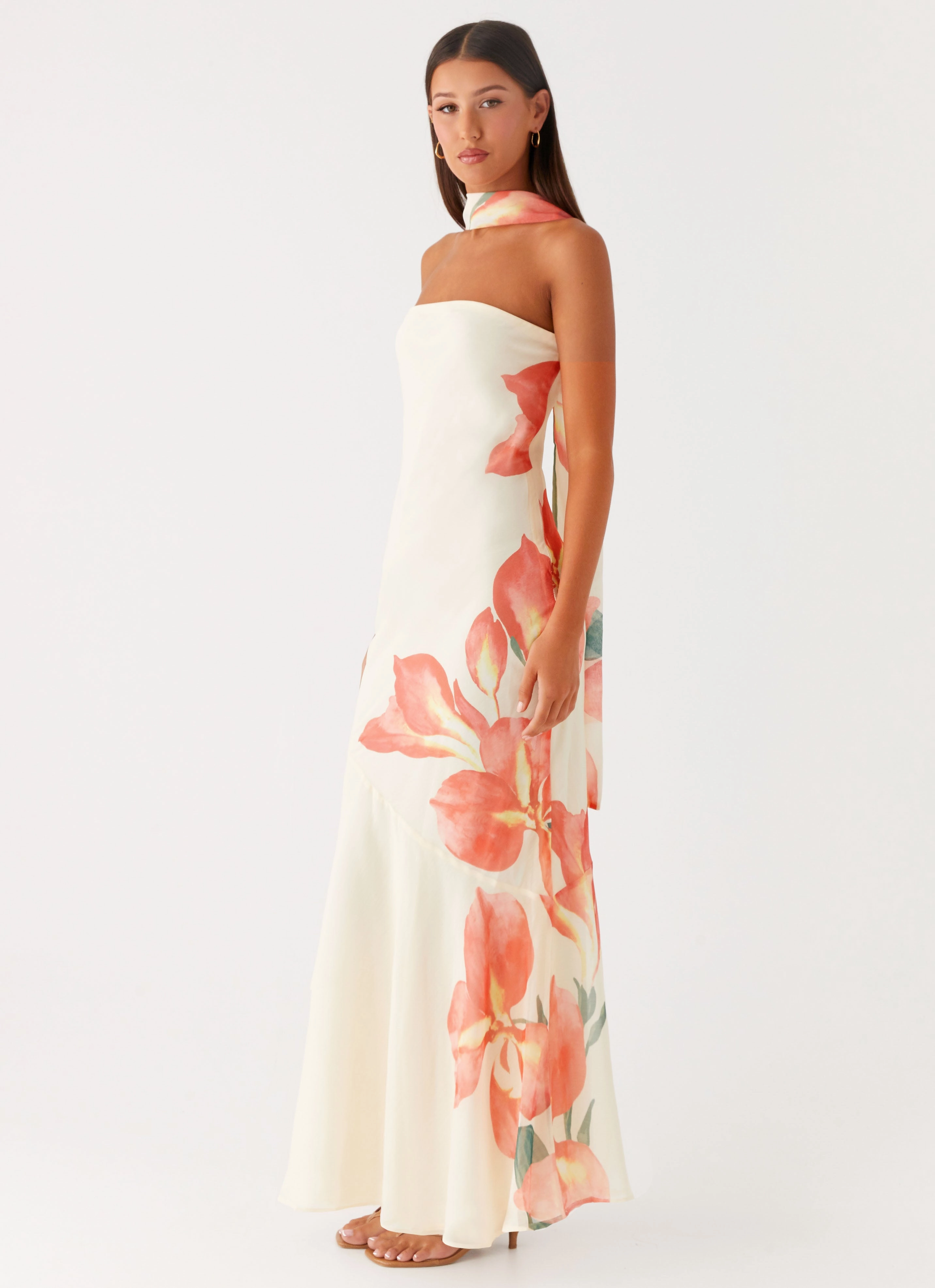 Under The Pagoda Maxi Dress - Siena Floral Cotton-Blend