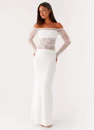 Clear Blush Avi Maxi Dress - White