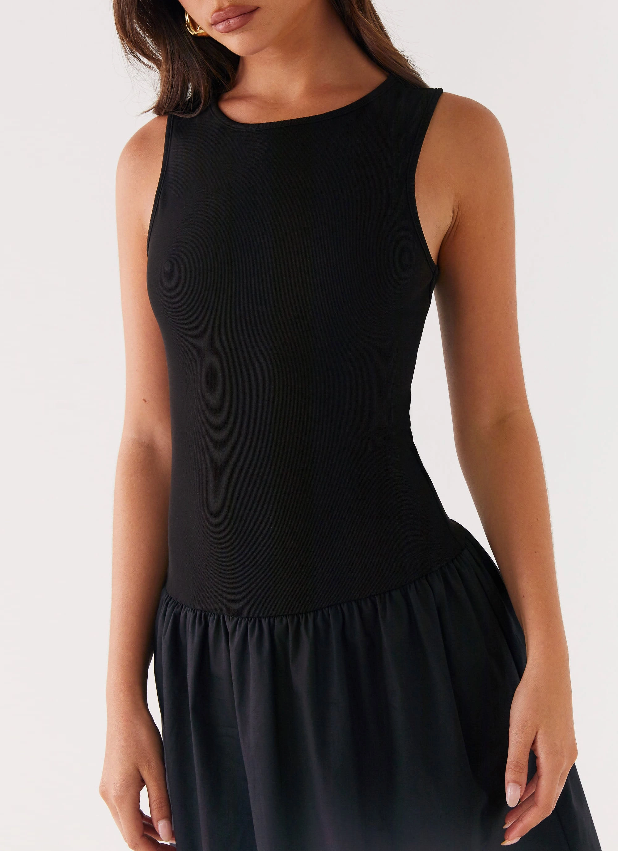 Duchess Midi Dress - Black Deep Hue