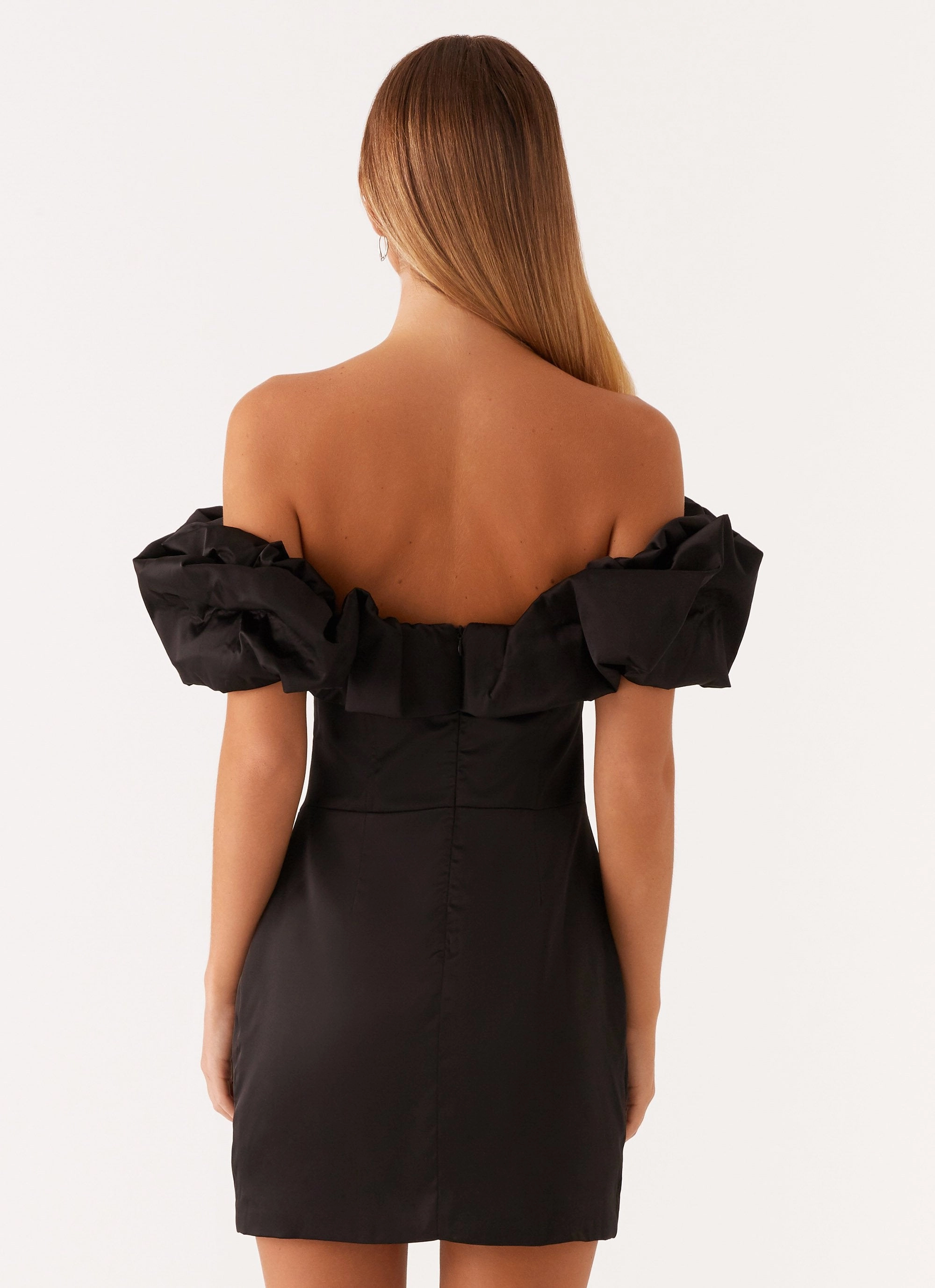 Read My Mind Mini Dress - Black Light material