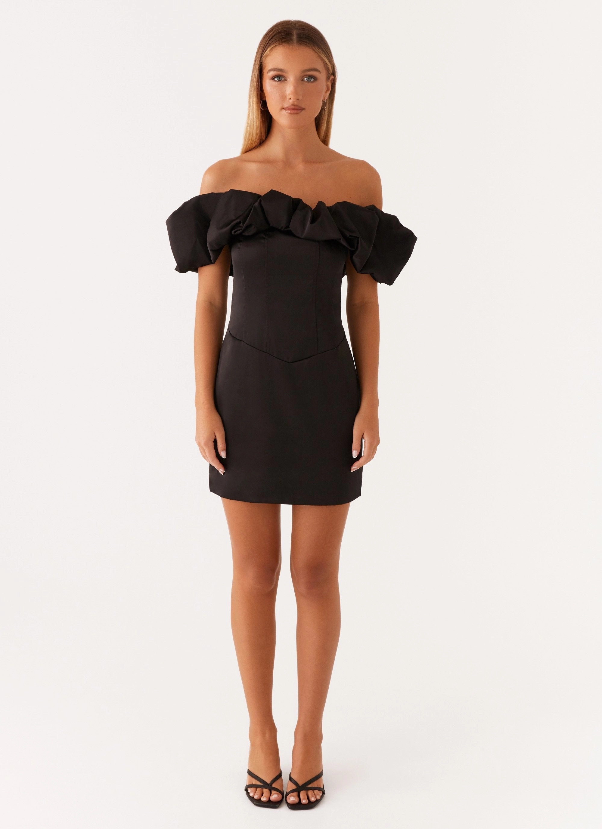 Read My Mind Mini Dress - Black Cool Form