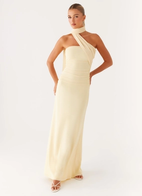 Songbird Maxi Dress - Yellow Sophisticated Cut