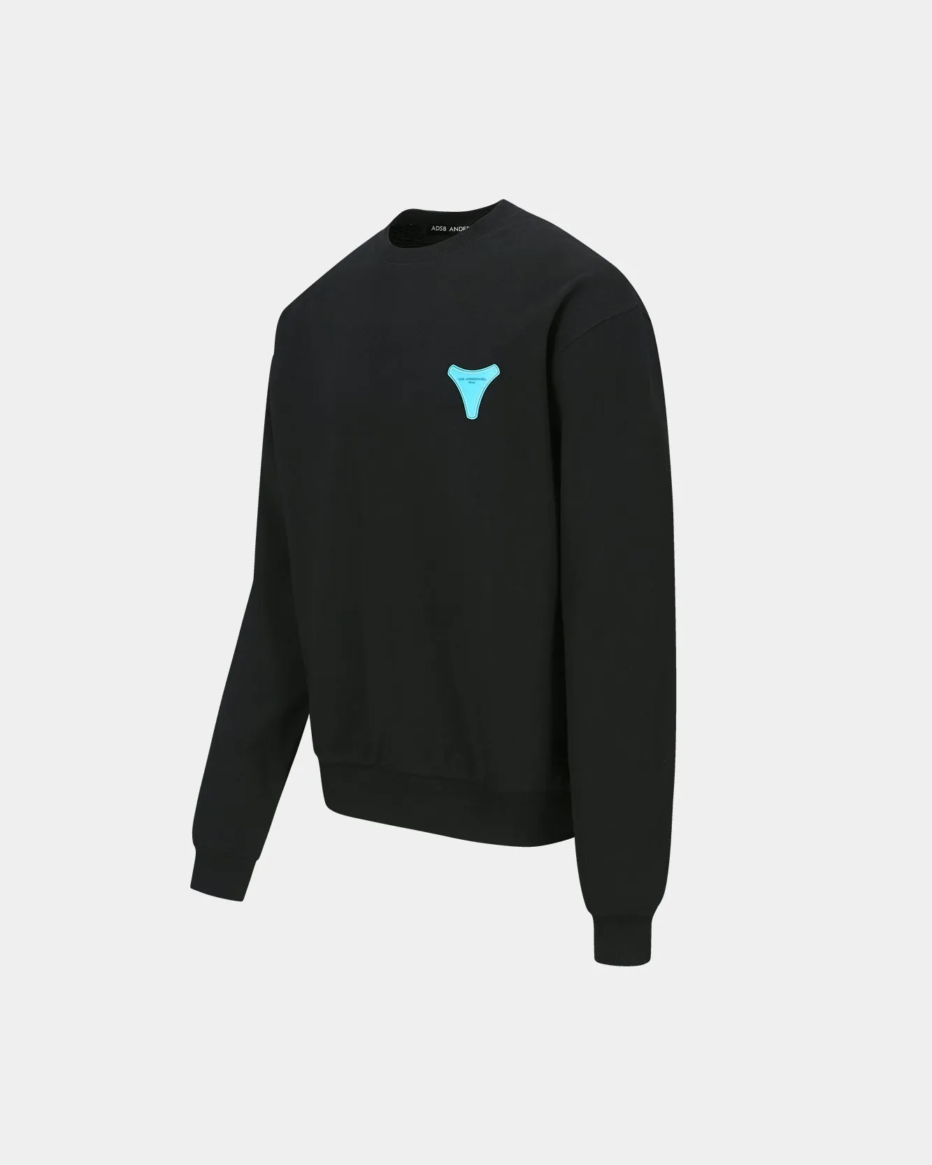 UNISEX STOOL PATCH LOGO SWEATSHIRTS atb1272u(BLACK)