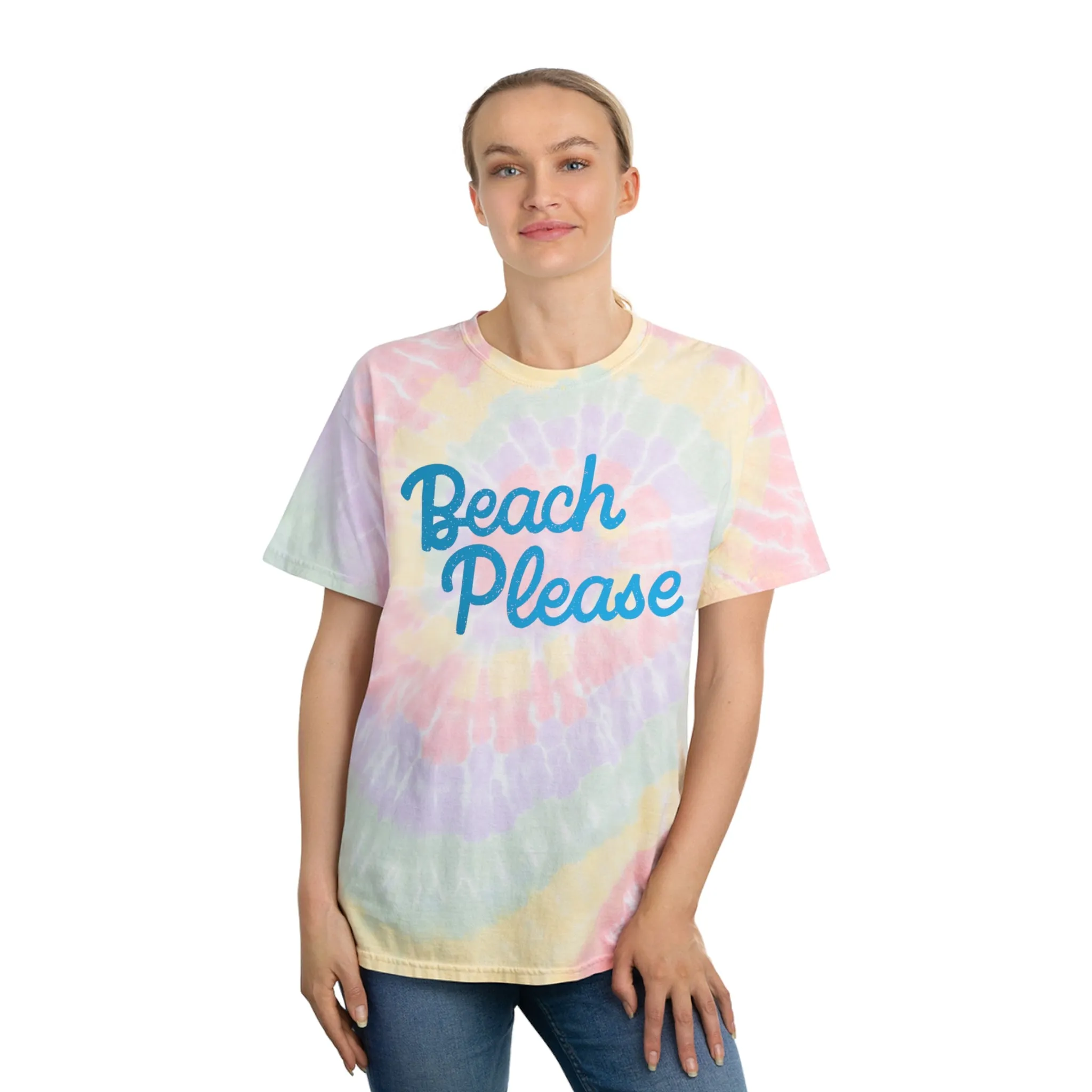 Unisex Tie-Dye T Shirt For Summer (Beach Please)