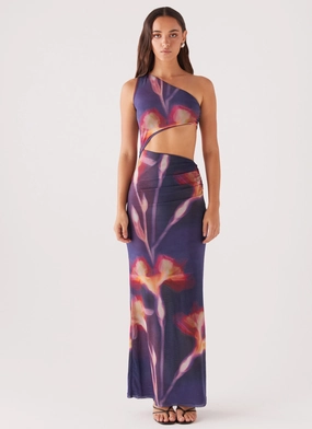 Shadows In The Sun Mesh Maxi Dress - Ember Rose Airy Weave