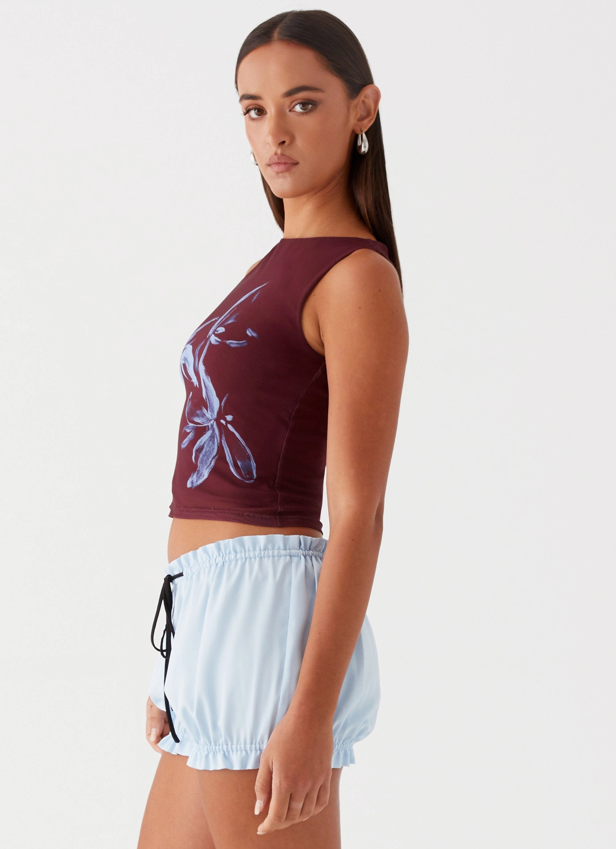 Reinforced Hems BondedSeams Speak Now Mesh Top - Brown