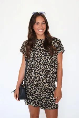 Wrinkle Resistant Texture Raych Leopard Top
