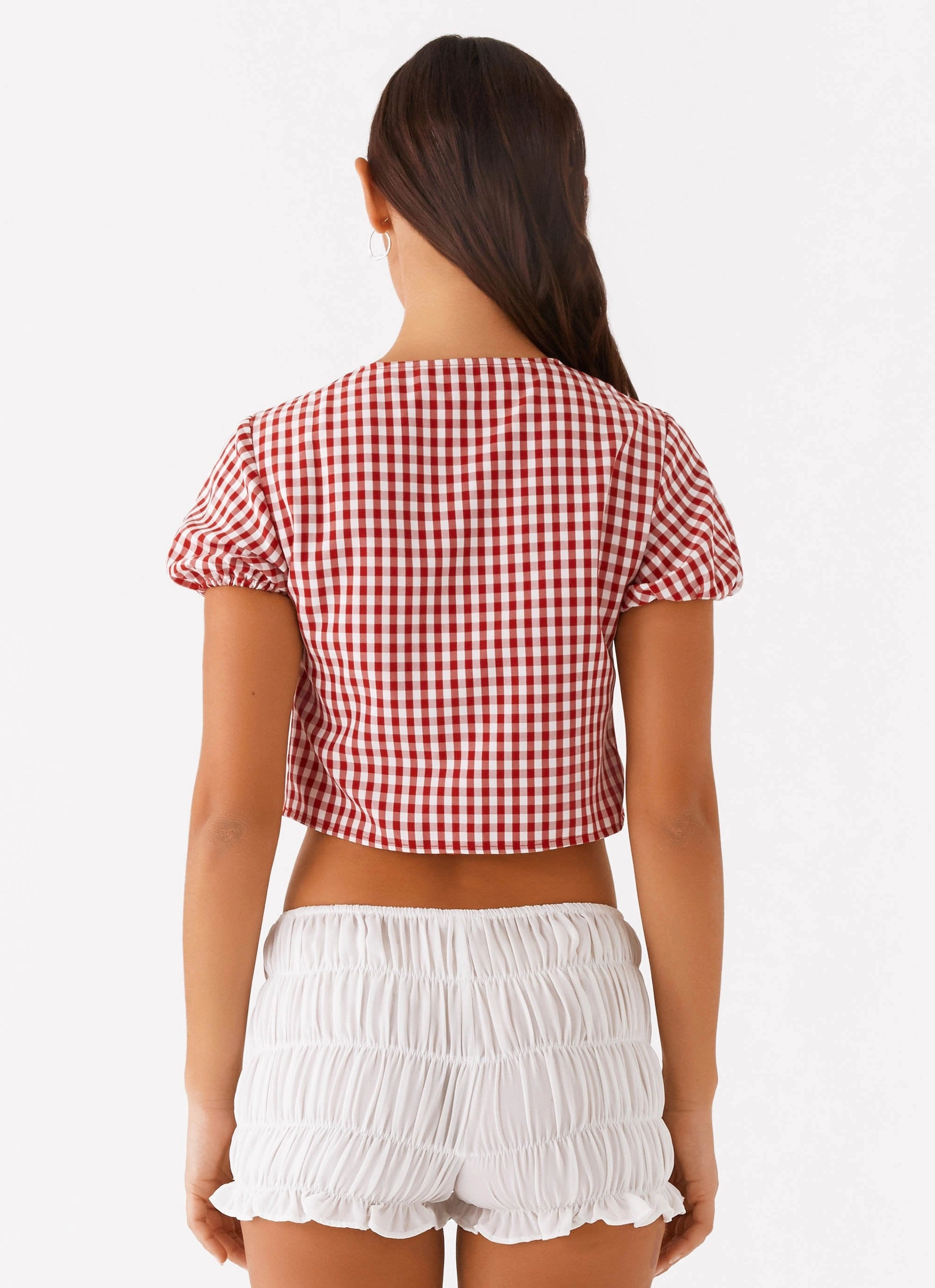 Cozy Blouse Pandora Blouse - Red Gingham