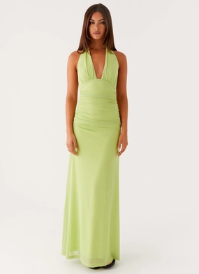 Spring Ready Perfect Shape Kerrie Maxi Dress - Lime
