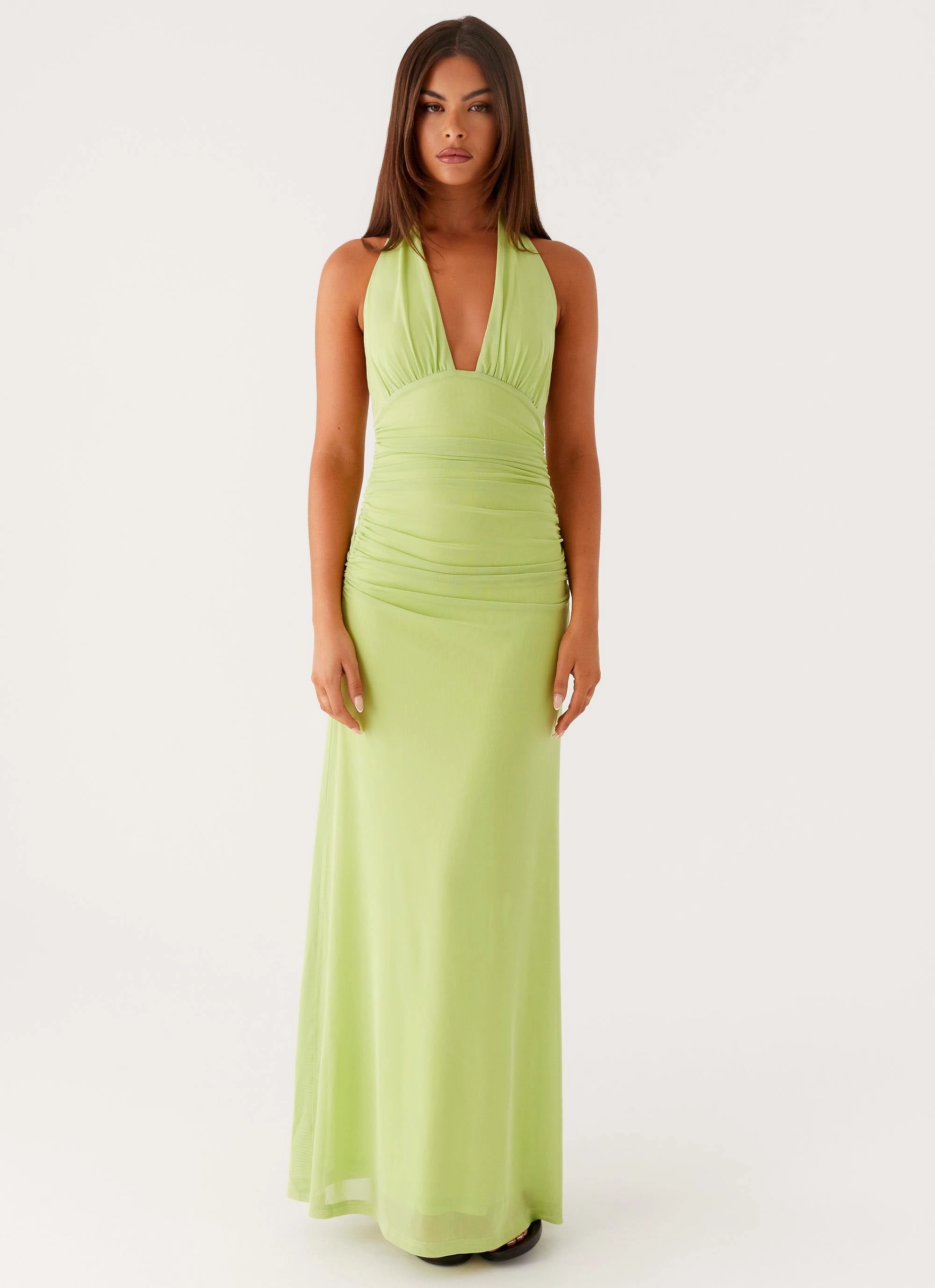 Spring Ready Perfect Shape Kerrie Maxi Dress - Lime