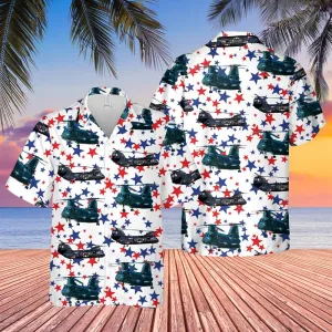 US Navy Boeing Vertol CH-46 Sea Knight 4th Of July Hawaiian Shirt, Patriotic Hawaiian Shirt for men