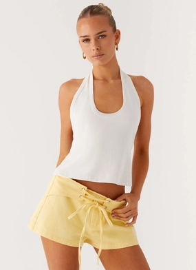 No Rush Top - White Simple Shirt