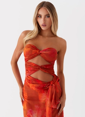 Sunlight Cascade Top - Amber FlexibleElasticatedEdging