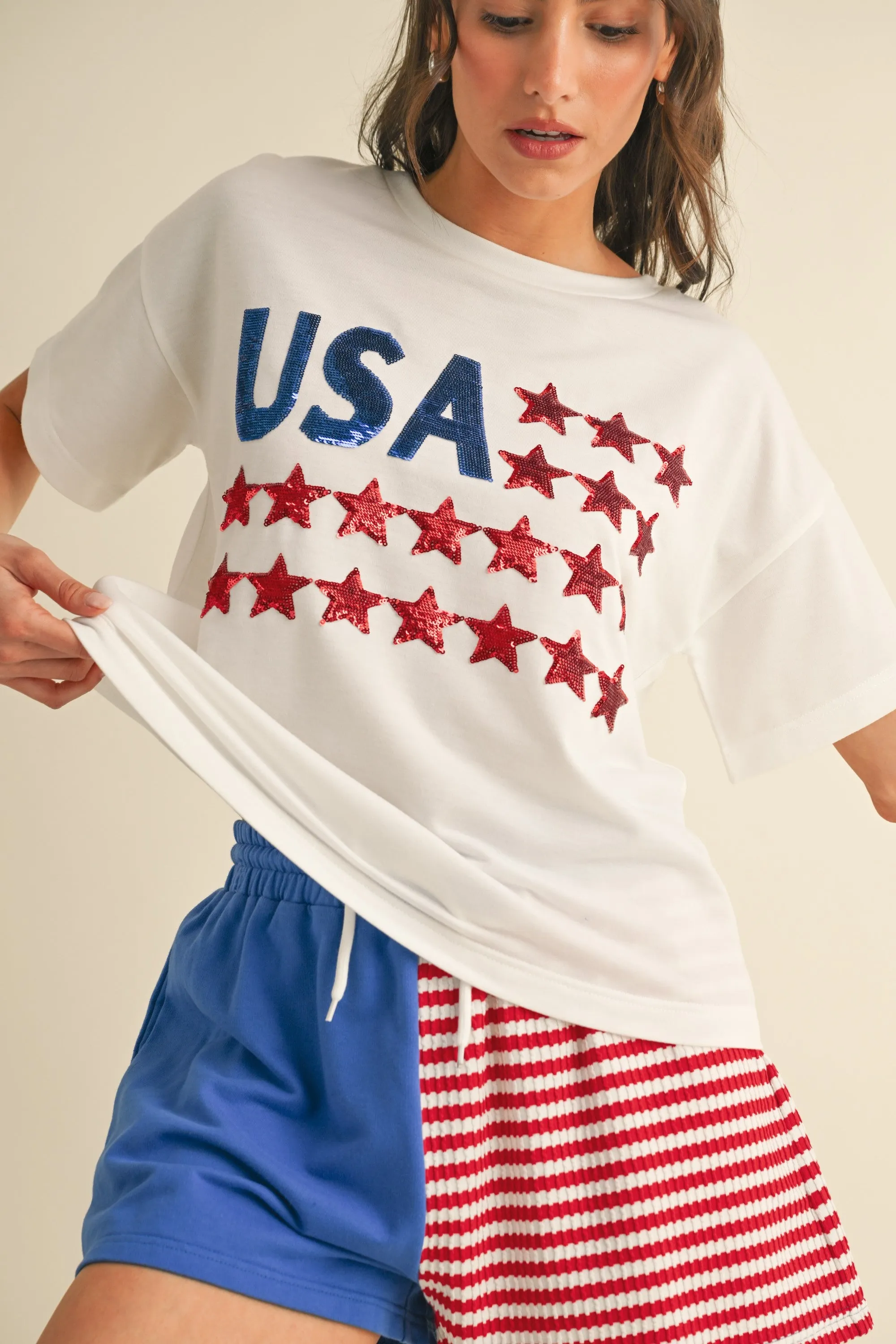 Moisture Control Lining Star Spangled Tee(FINAL SALE)