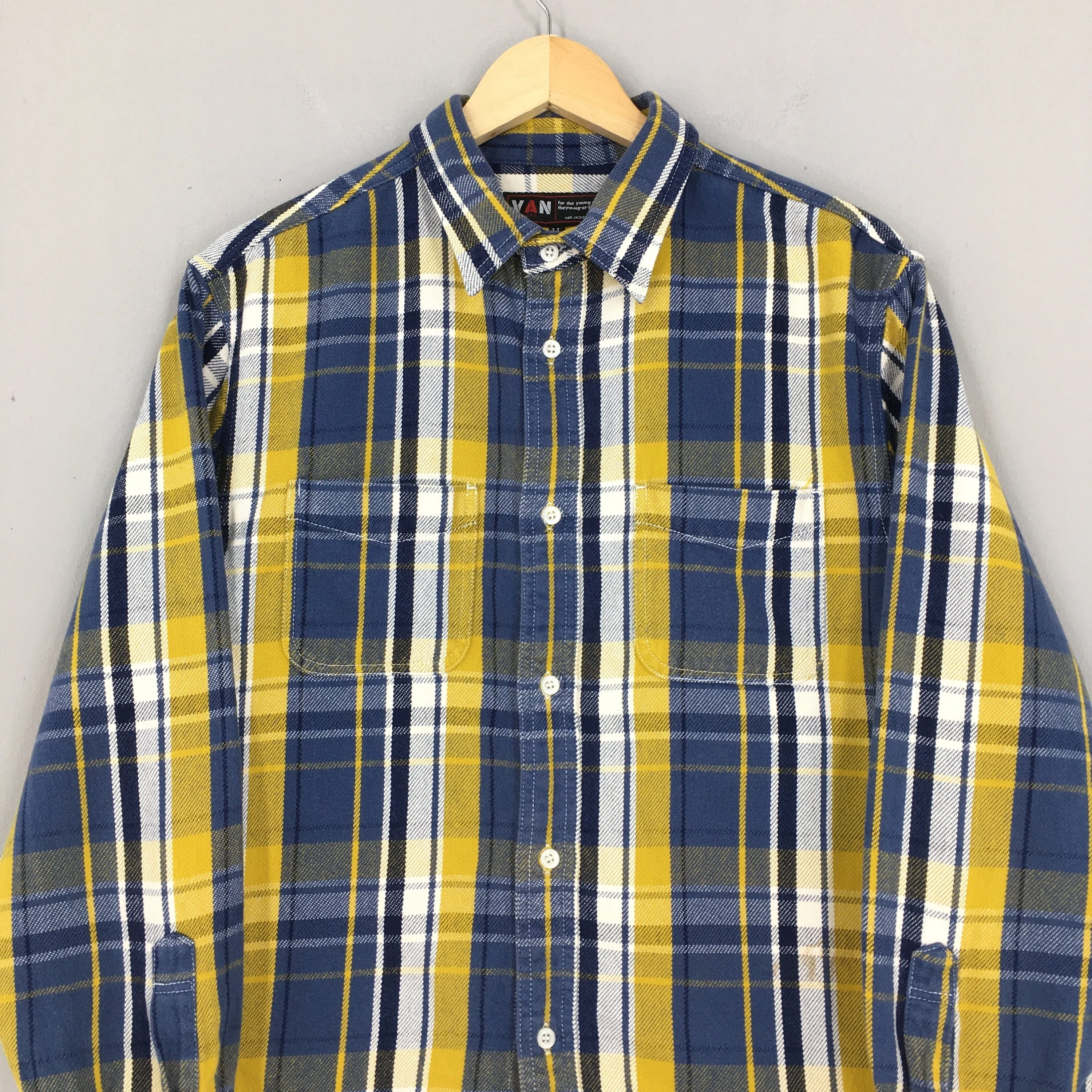 Van Jac Tartan Checked Flannel Shirt Large