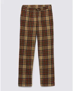 Vans Range Loose Tapered Flannel Pants - Taos Taupe/Burnt Henna