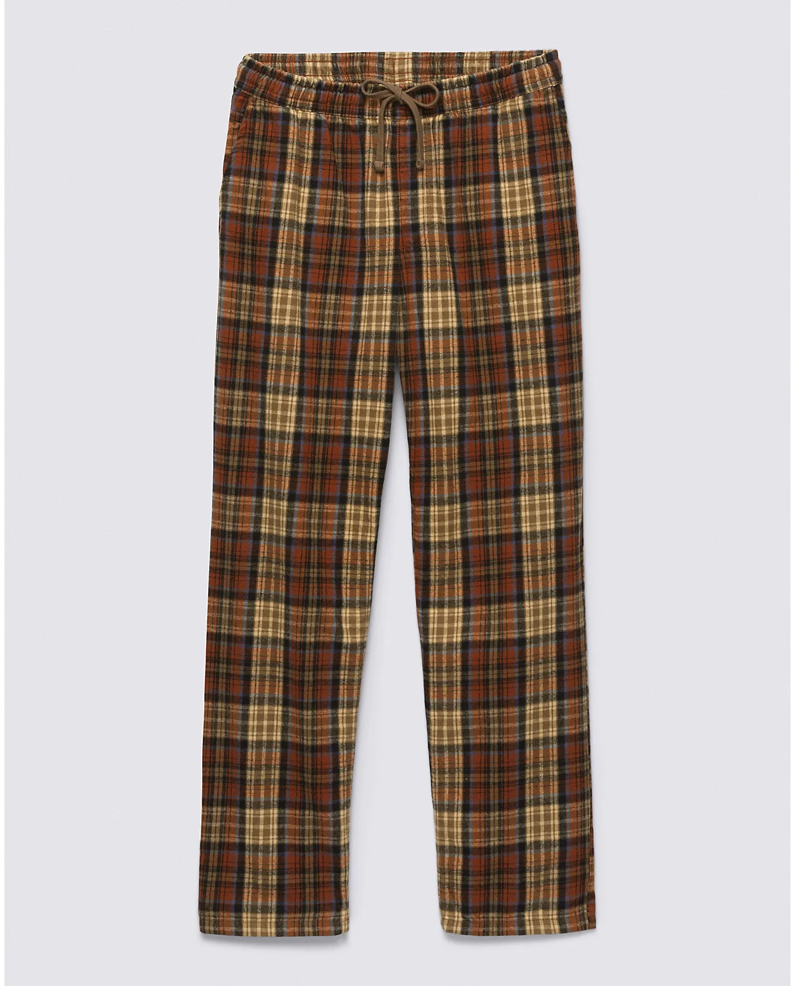 Vans Range Loose Tapered Flannel Pants - Taos Taupe/Burnt Henna