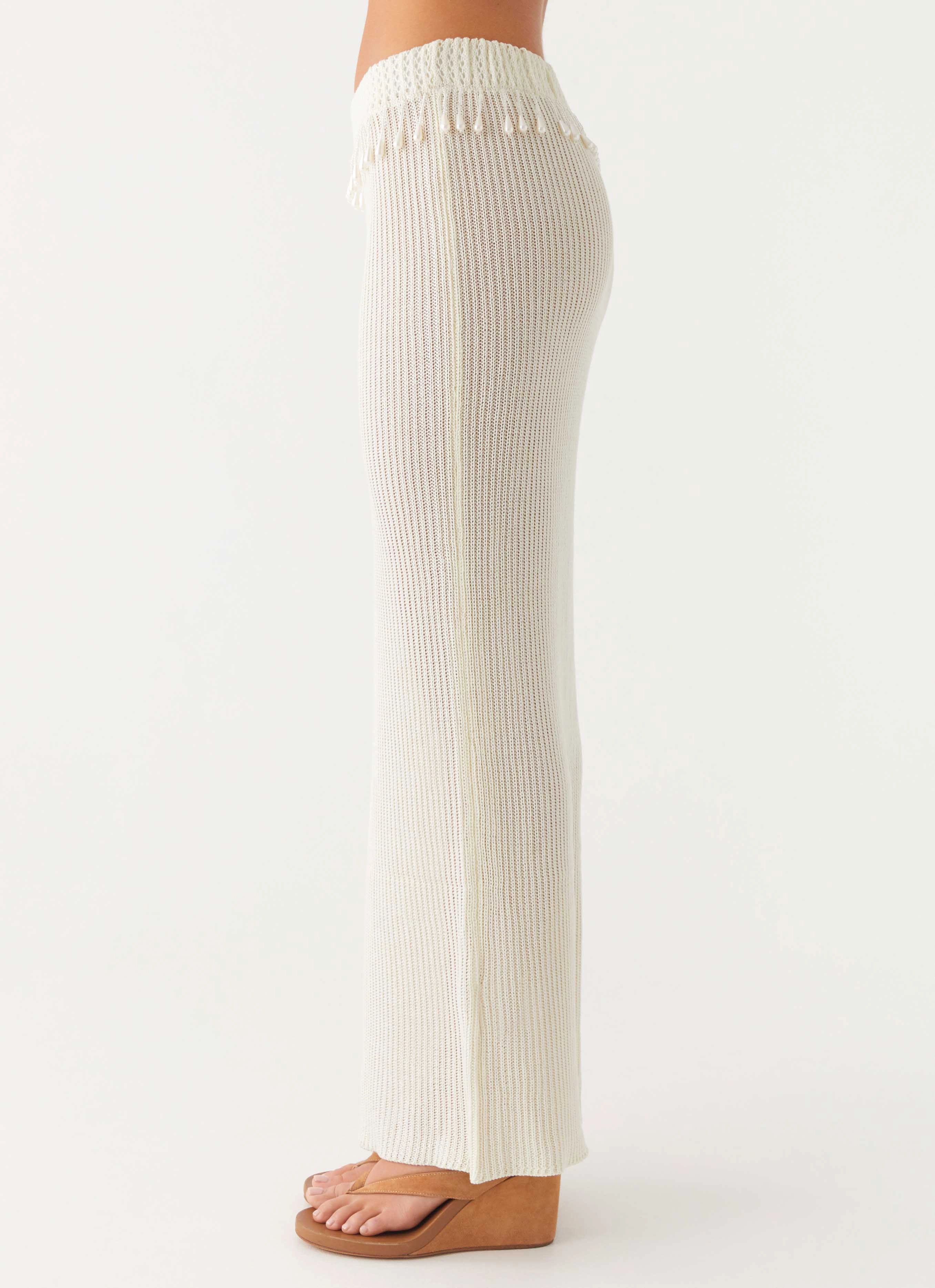 Basilia Maxi Skirt - Off White Double Stitch Seams MultiPocket Configuration