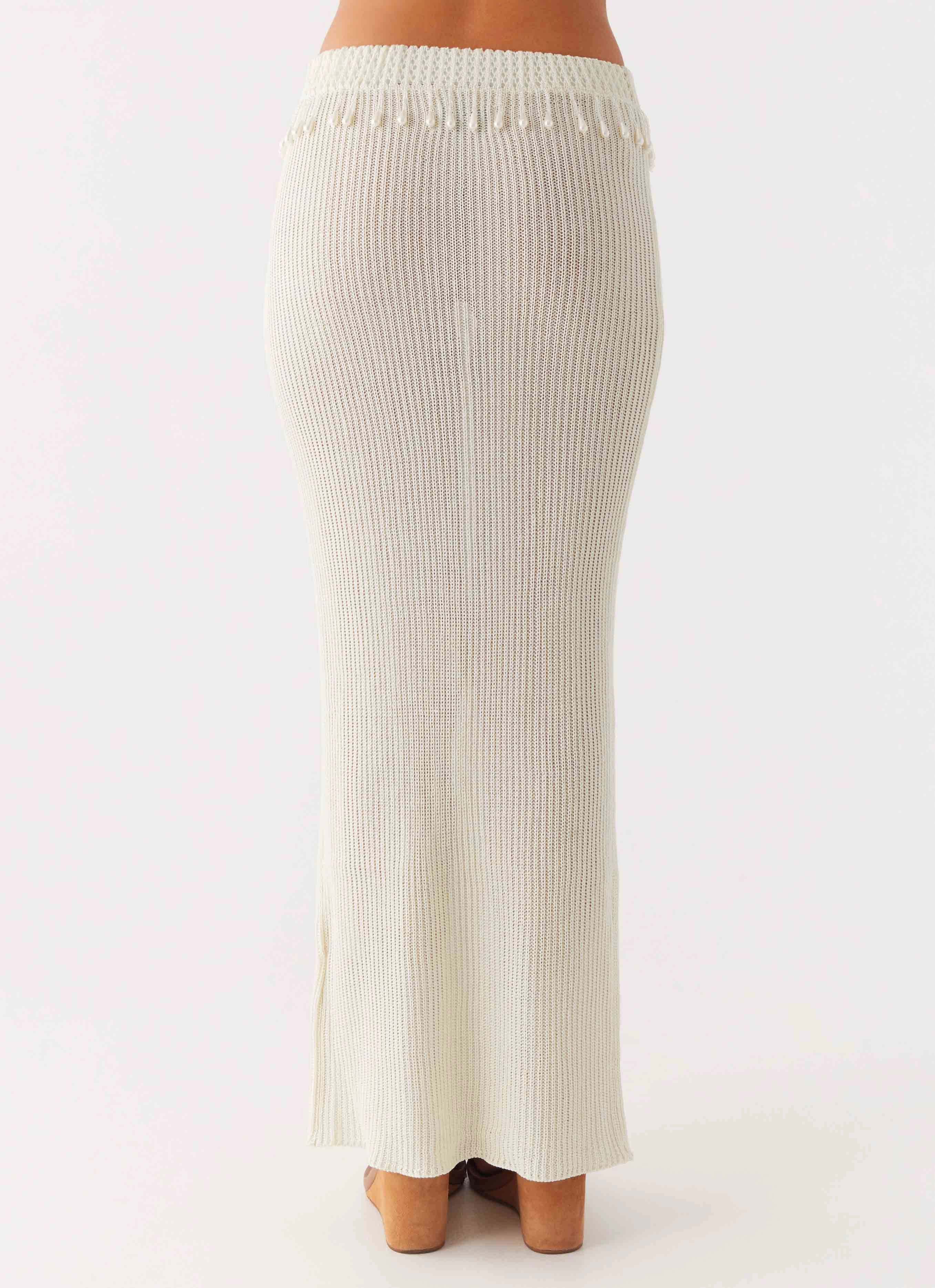 Basilia Maxi Skirt - Off White Thermal Lining ReflectiveDetails
