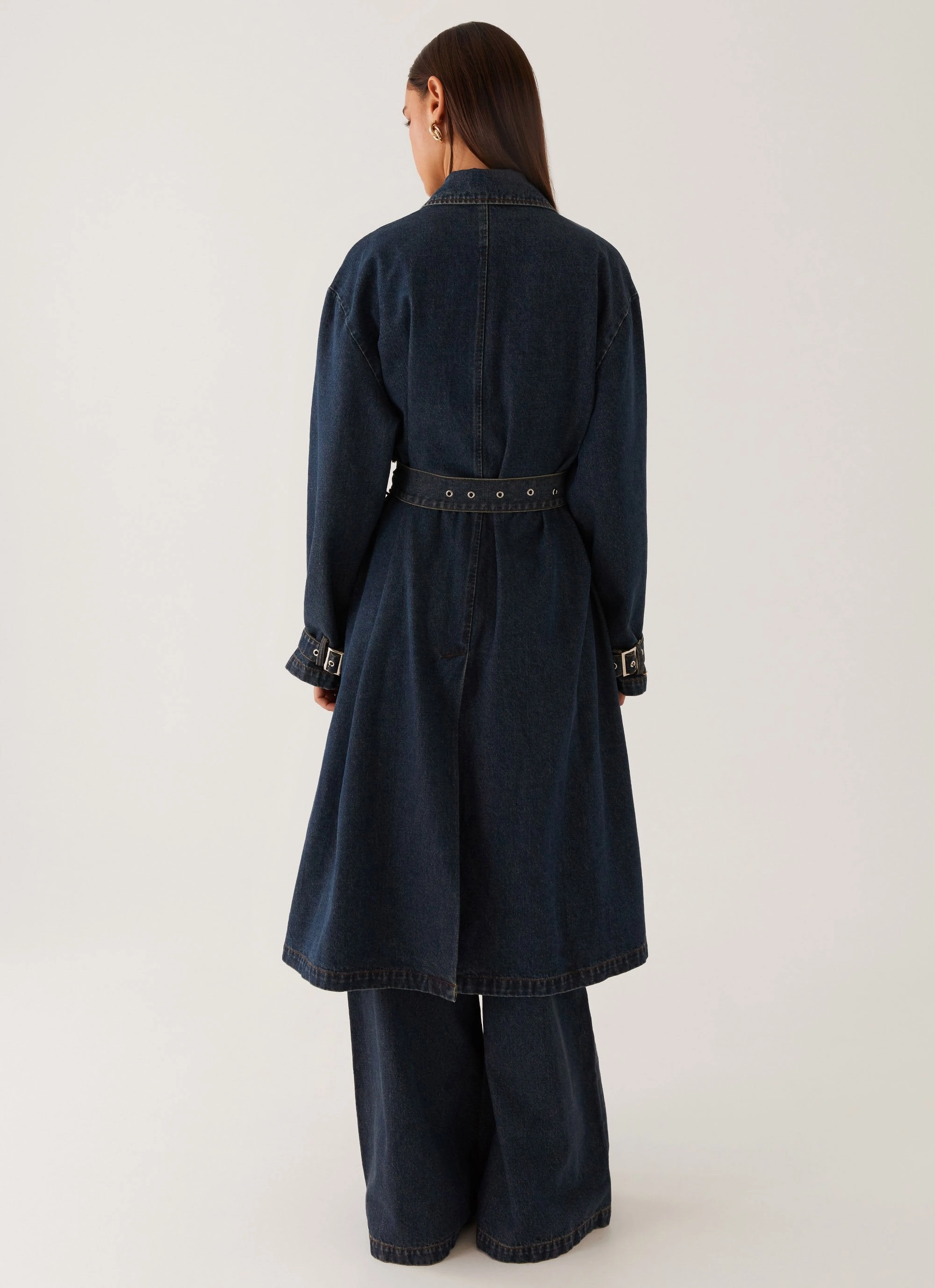 Yosemite Oversized Trench Coat - Blue ModularLayering Clean Street Look