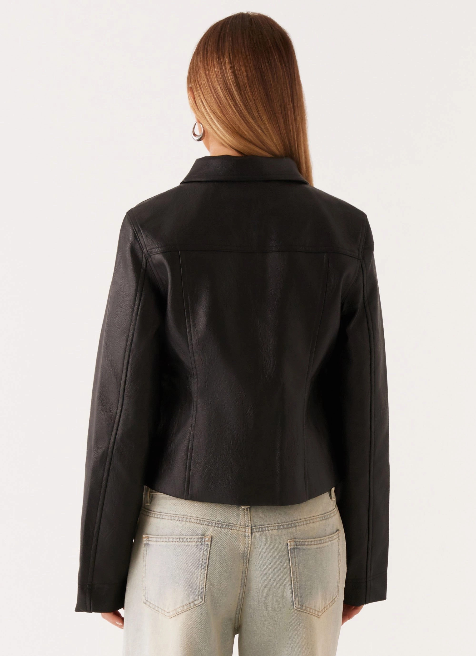 Verona Faux Leather Jacket - Black anti slip grip Ergonomic Cut