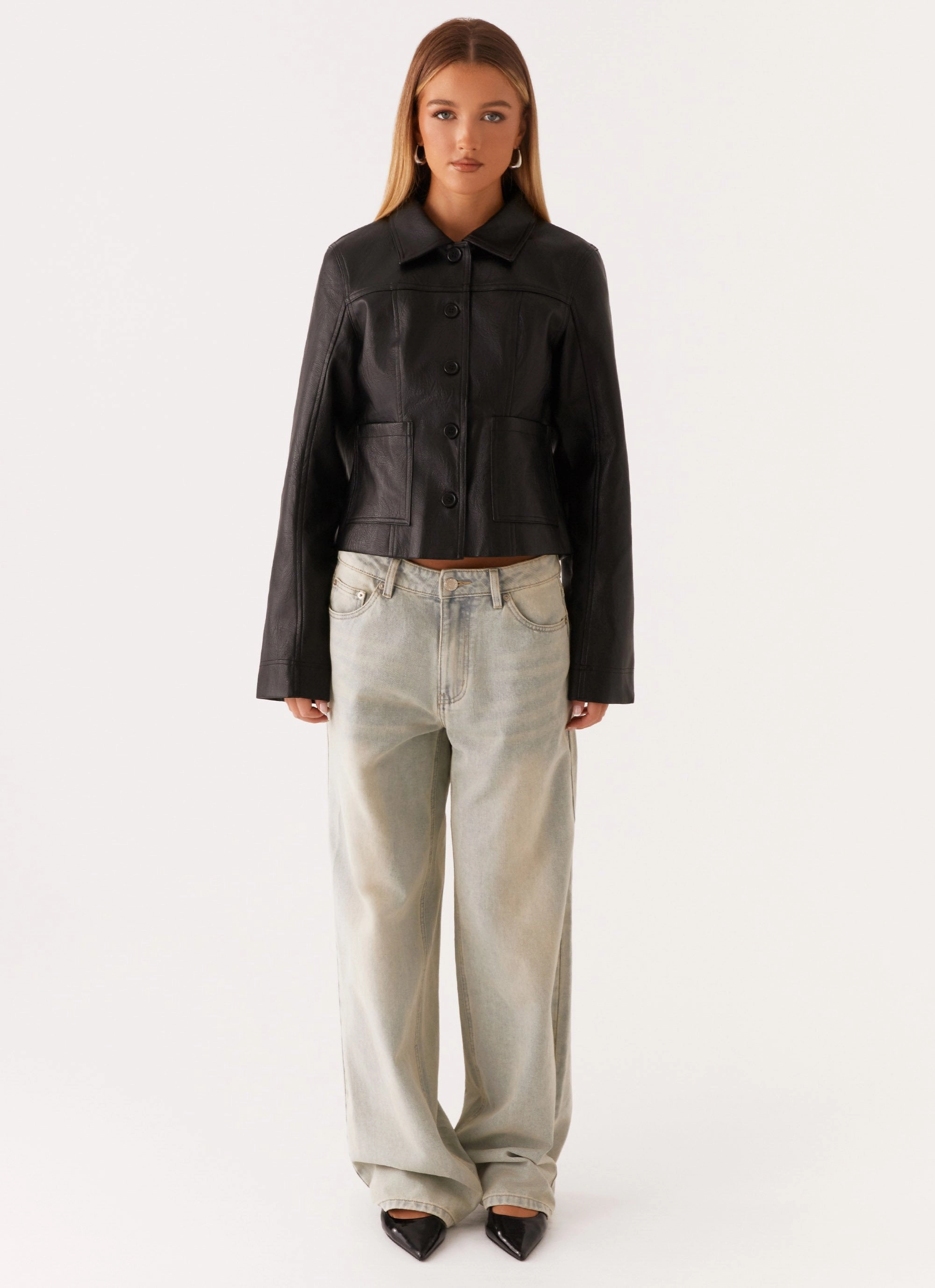 Verona Faux Leather Jacket - Black Non Irritating Lining