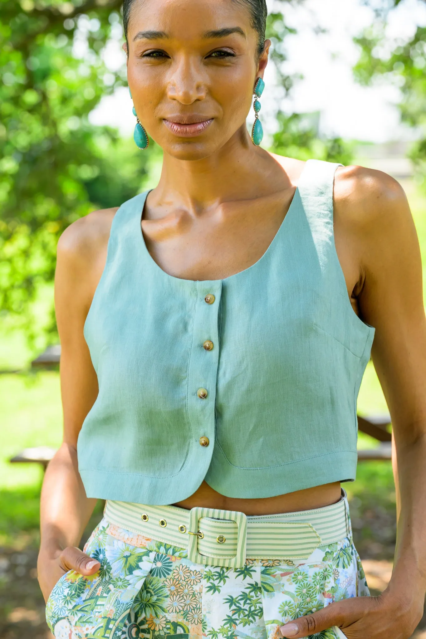 MASON'S DAUGHTER | Andrea Top, Sage Green Air Comfort