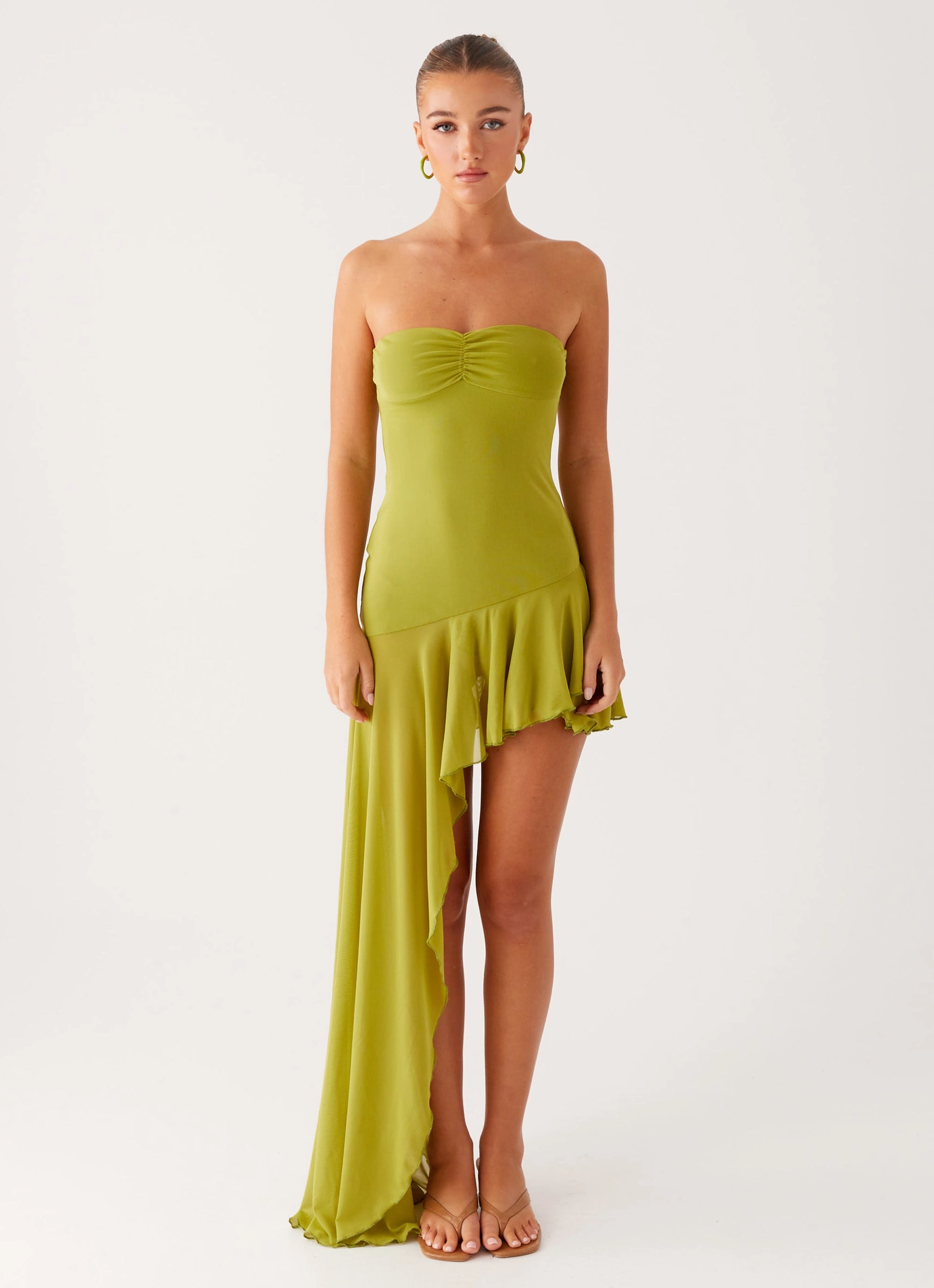 Reeva Mini Dress - Green Sculpted Fit