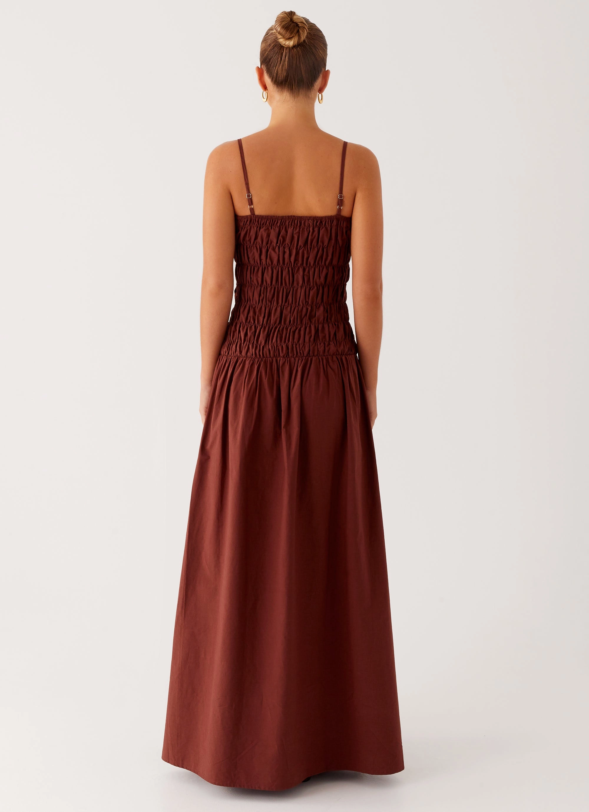Brooke Maxi Dress - Chocolate Layered Comfort Wear