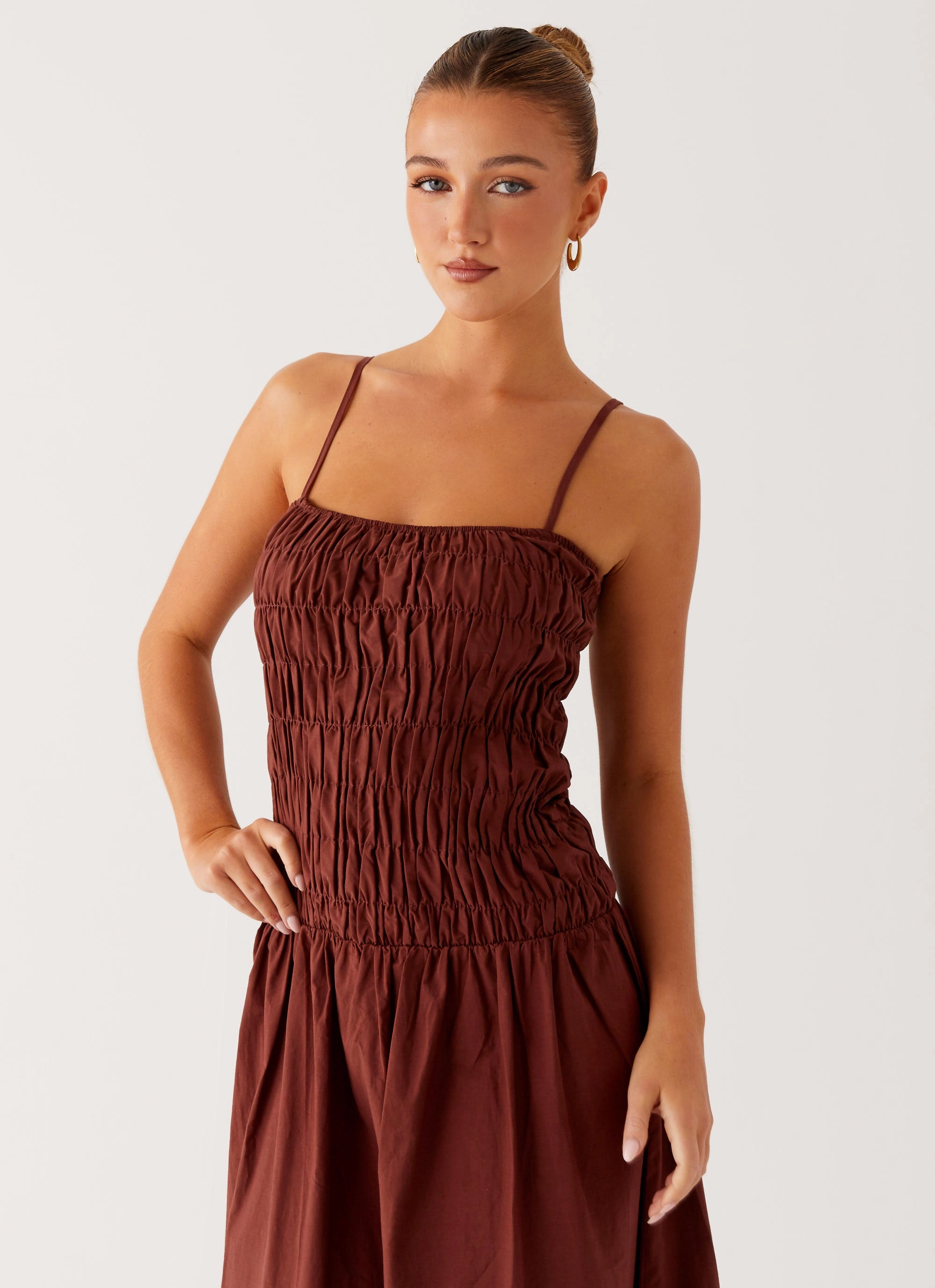 Brooke Maxi Dress - Chocolate Retro Mood