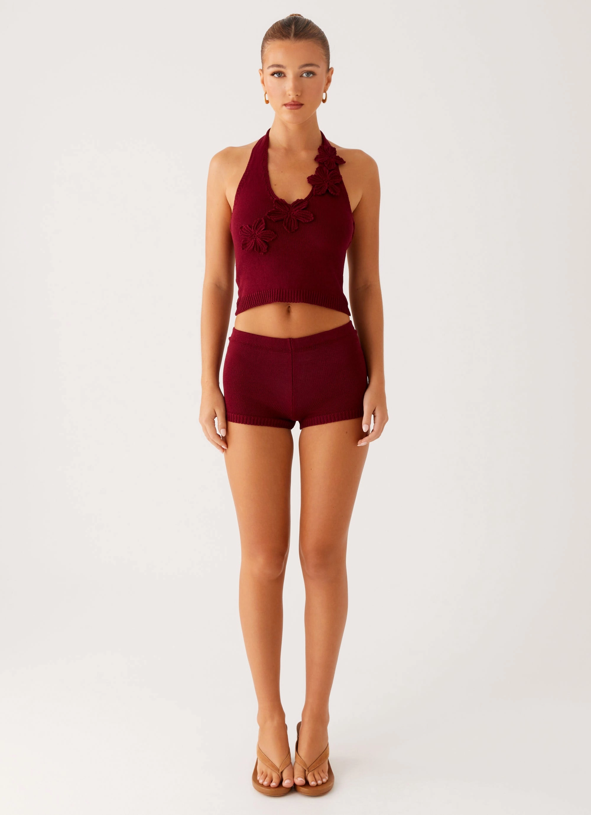 Miffy Crochet Top - Maroon QuickDryTech UltraSoft Lining
