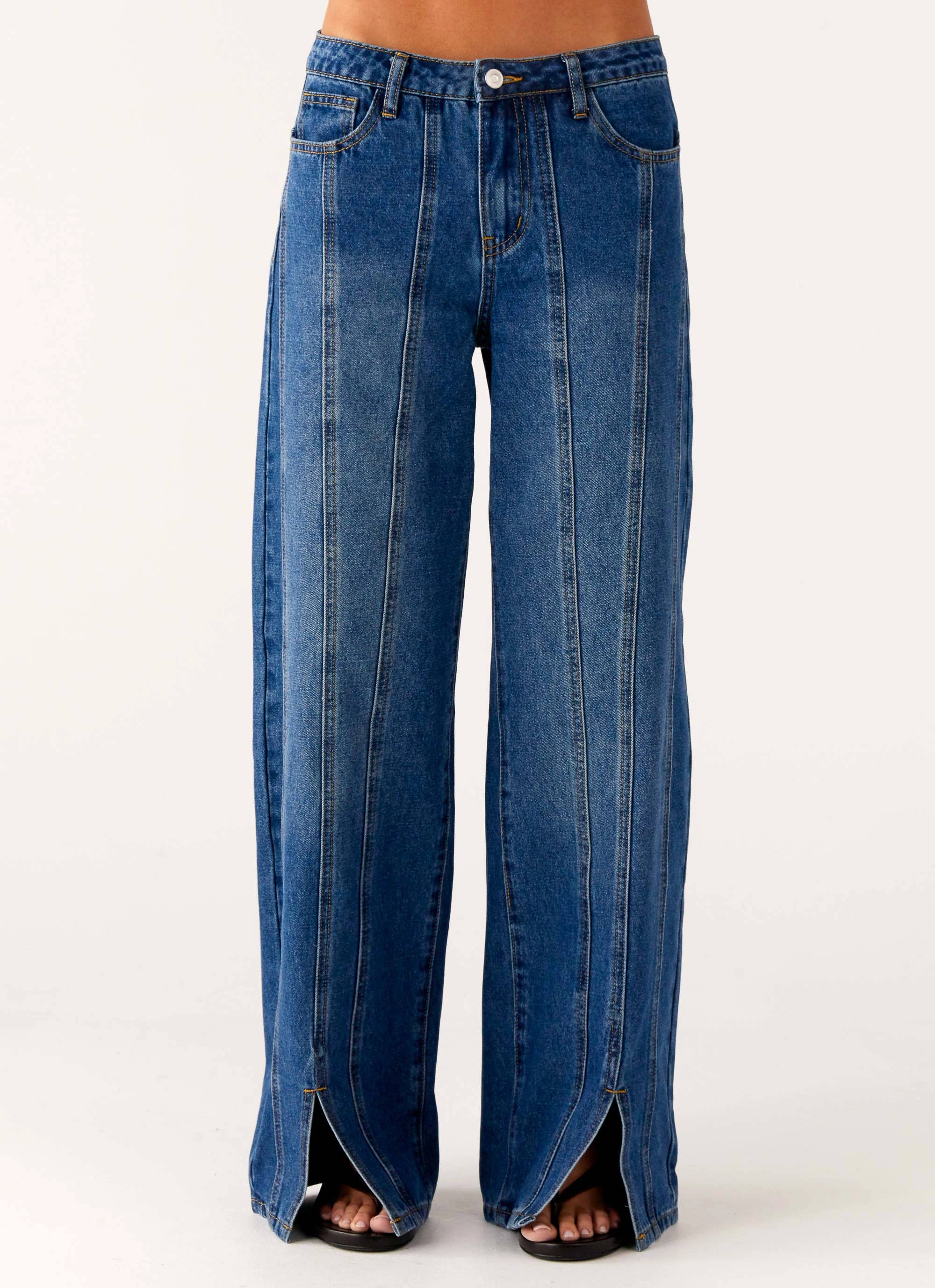 Layering Piece Grayson Straight Leg Jeans - Denim Blue