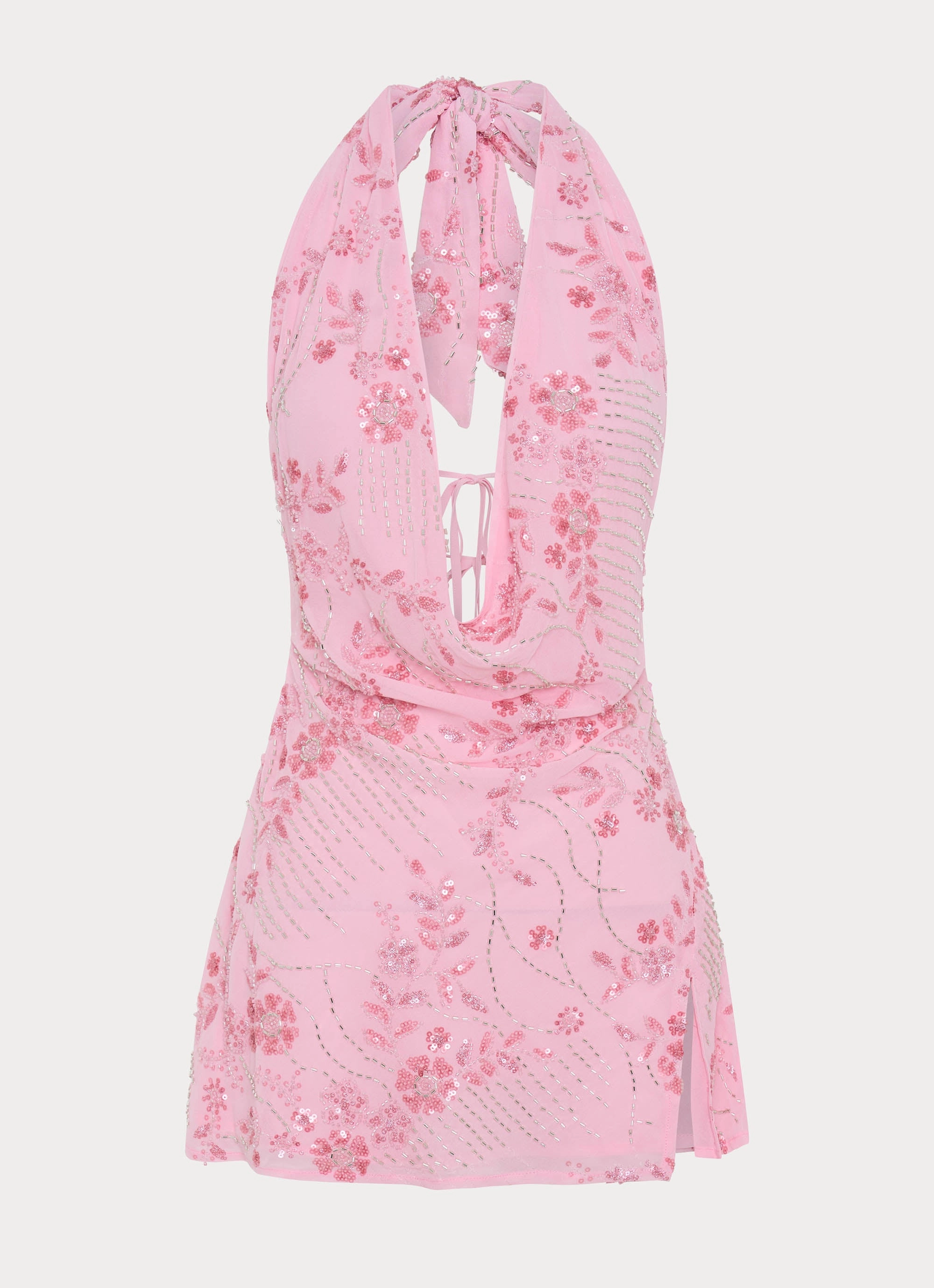 Cinzia Beaded Mini Dress - Pink Easy Comfort
