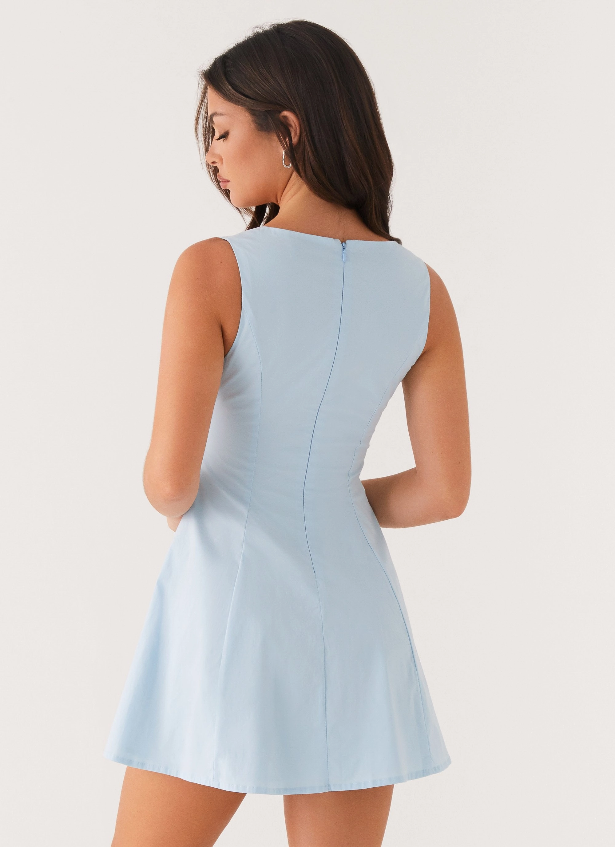 Stylish Pick Warm Undertone Drew Mini Dress - Blue