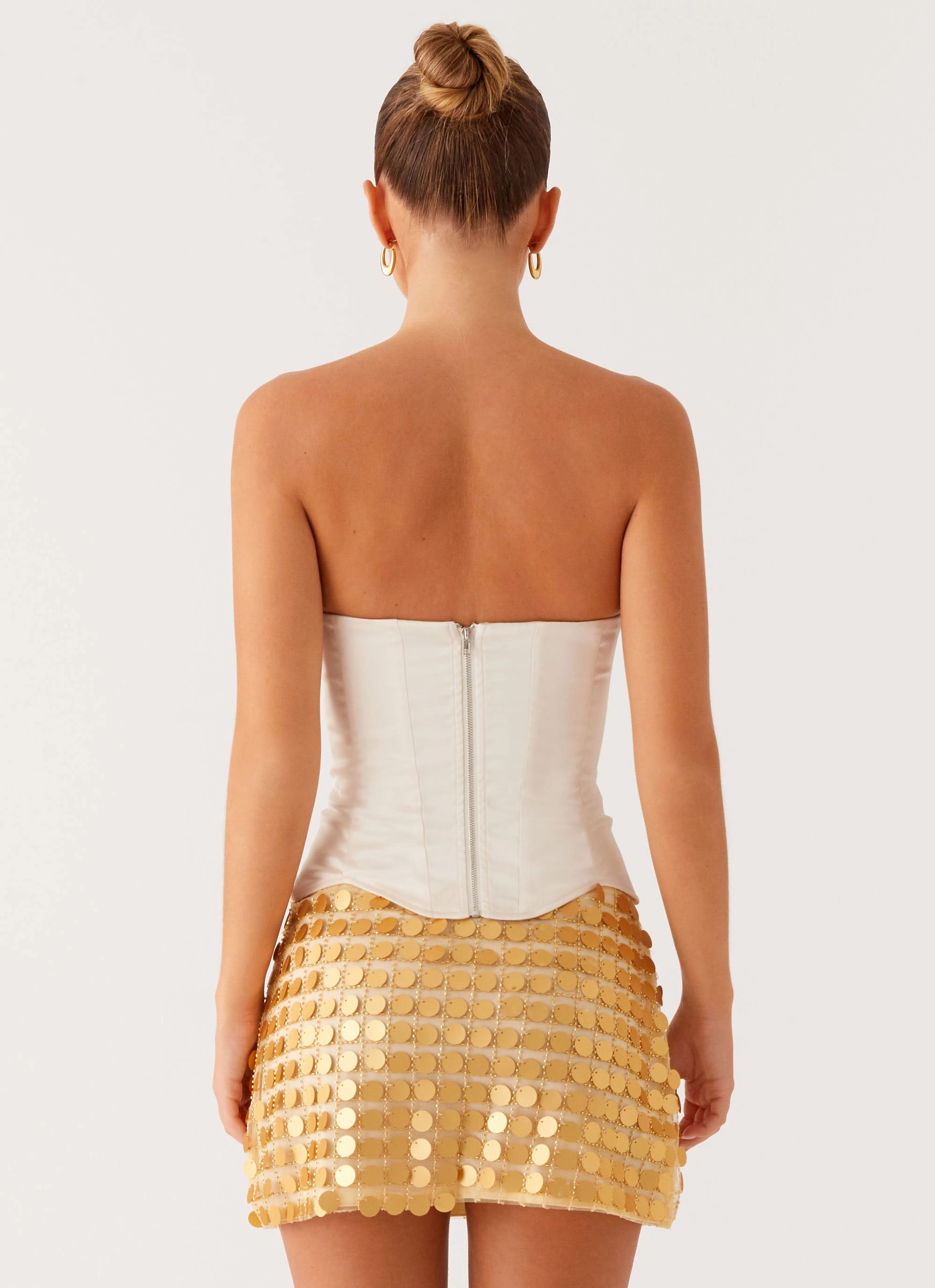 Statement Fashion Kasen Sequin Mini Skirt - Gold