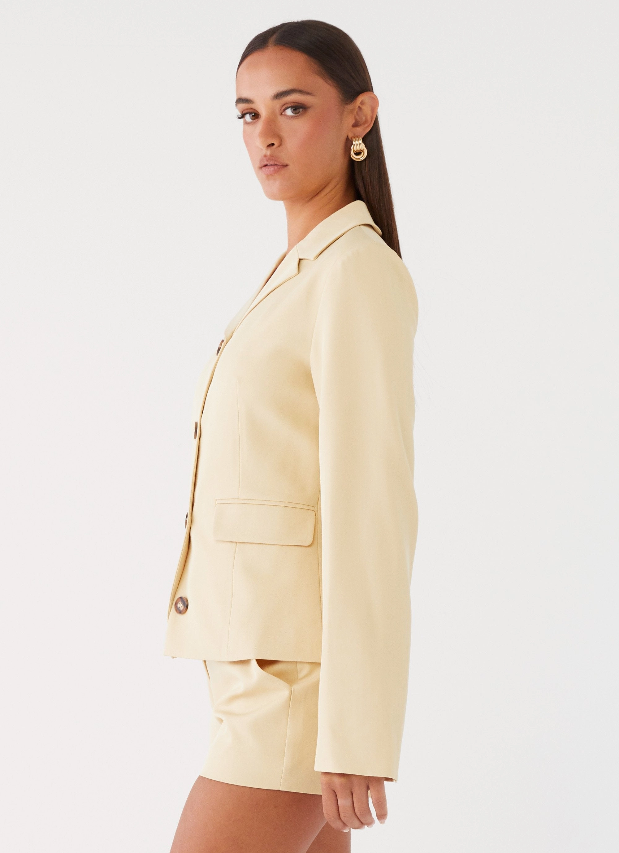 Hypoallergenic Fibers Mercury Fitted Jacket - Butter