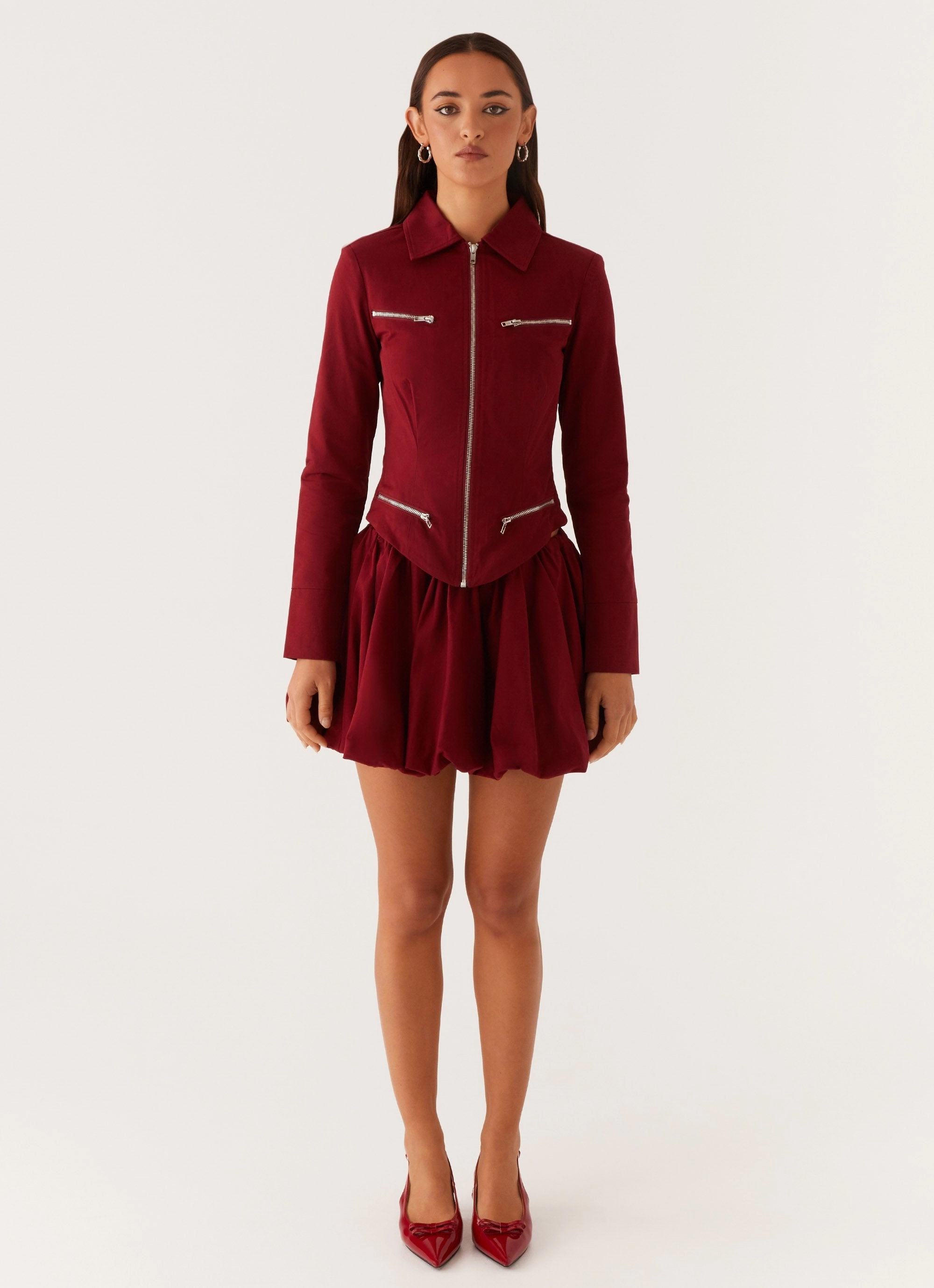 Vesper Bubble Mini Skirt - Mulberry Cozy Movement