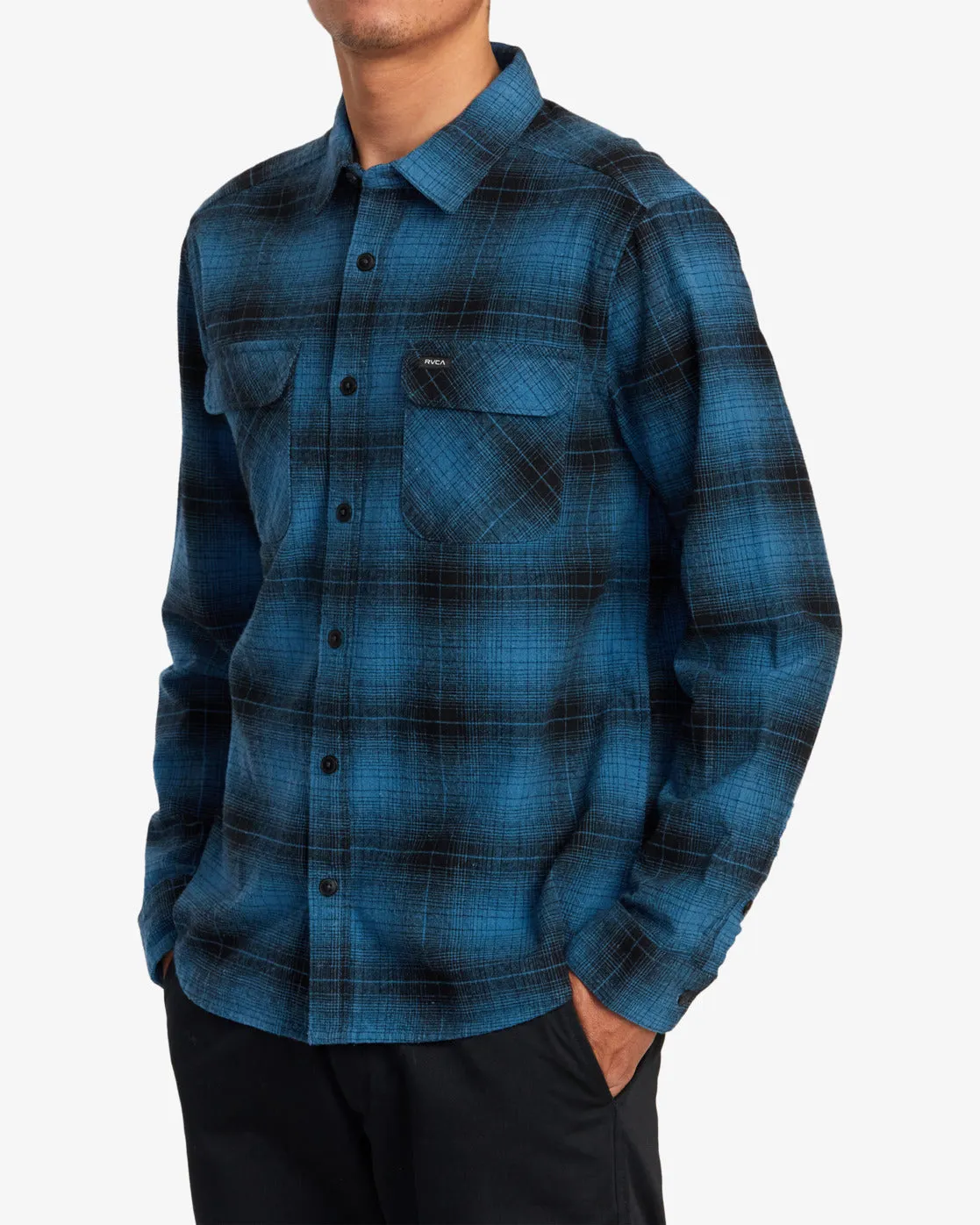 Vesuvio Long Sleeve Flannel Shirt - Deep Ocean