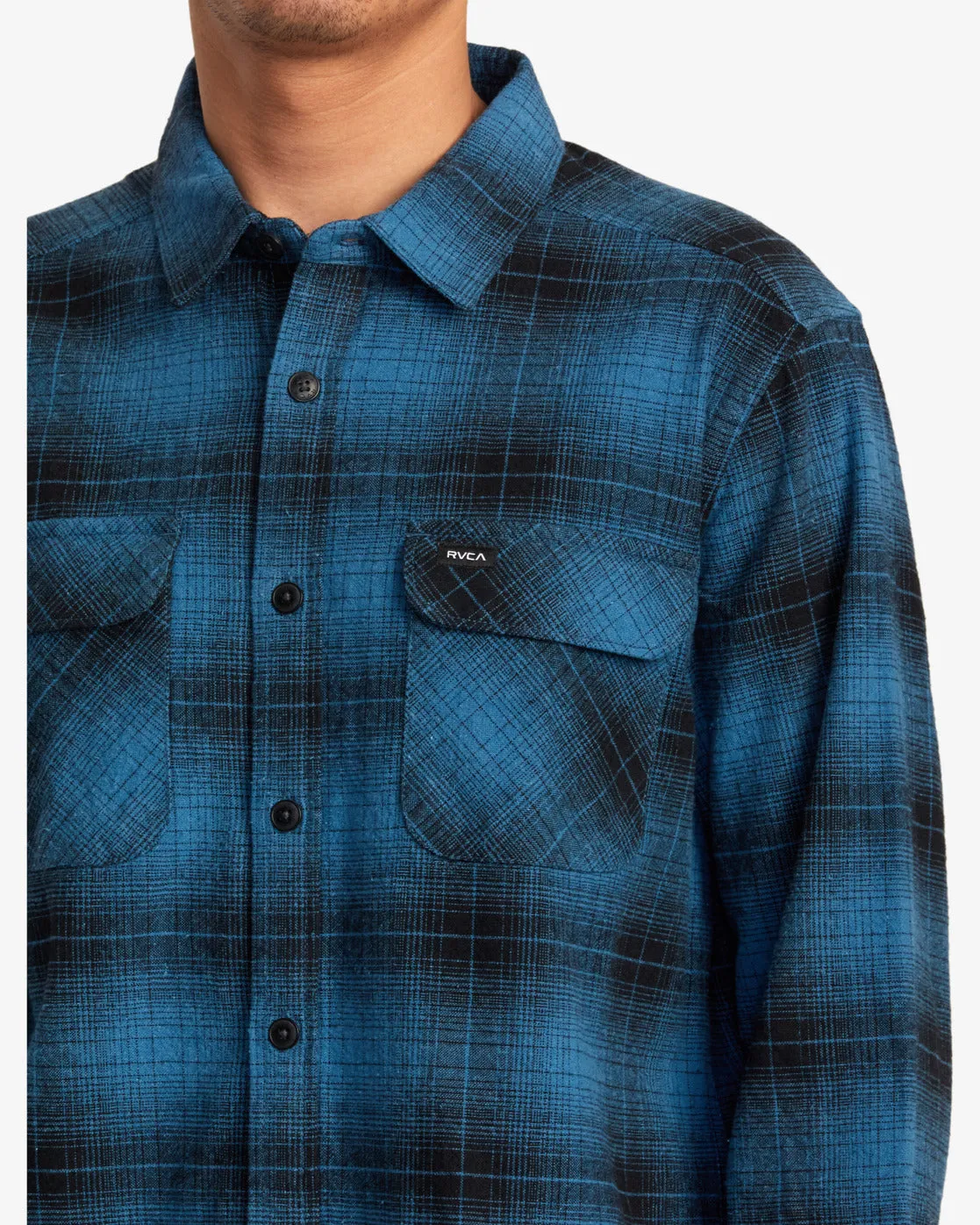 Vesuvio Long Sleeve Flannel Shirt - Deep Ocean