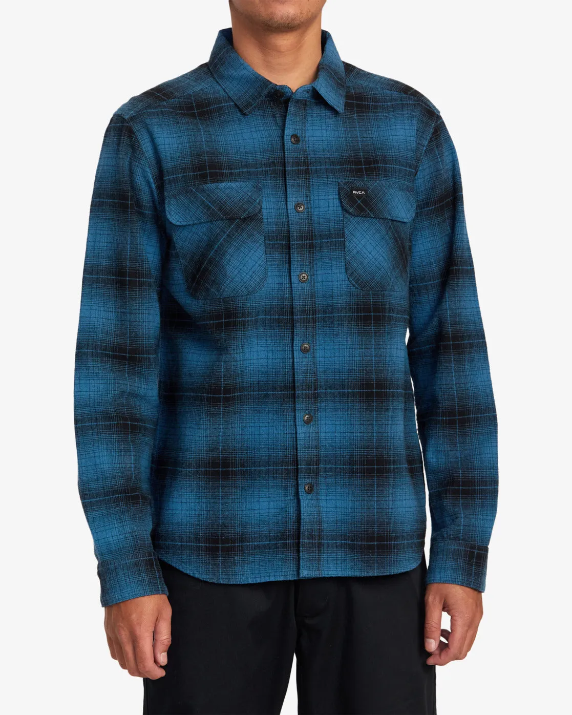 Vesuvio Long Sleeve Flannel Shirt - Deep Ocean